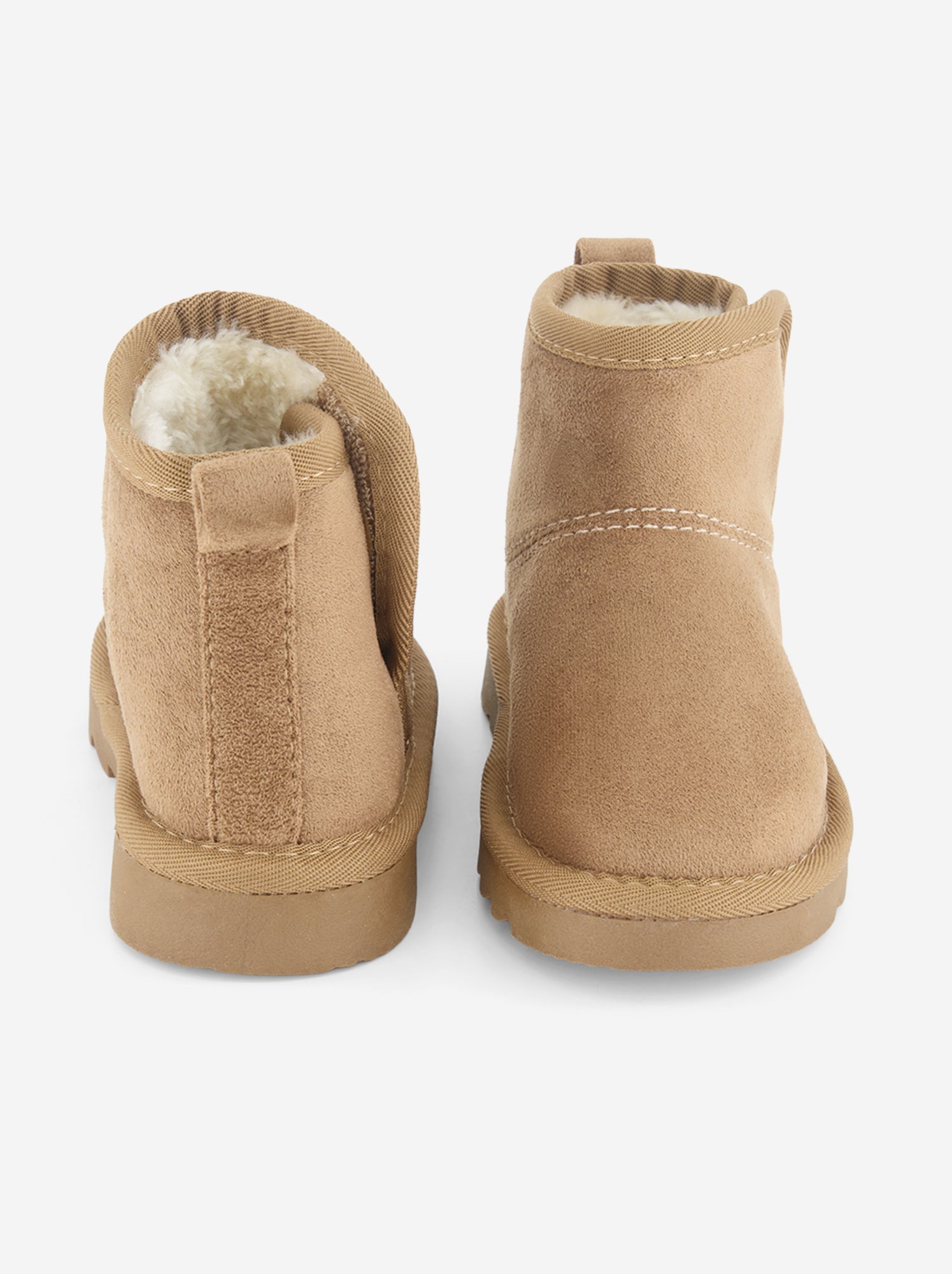 Paire de boots fourrées en suédine - Marron (GFV31_1)