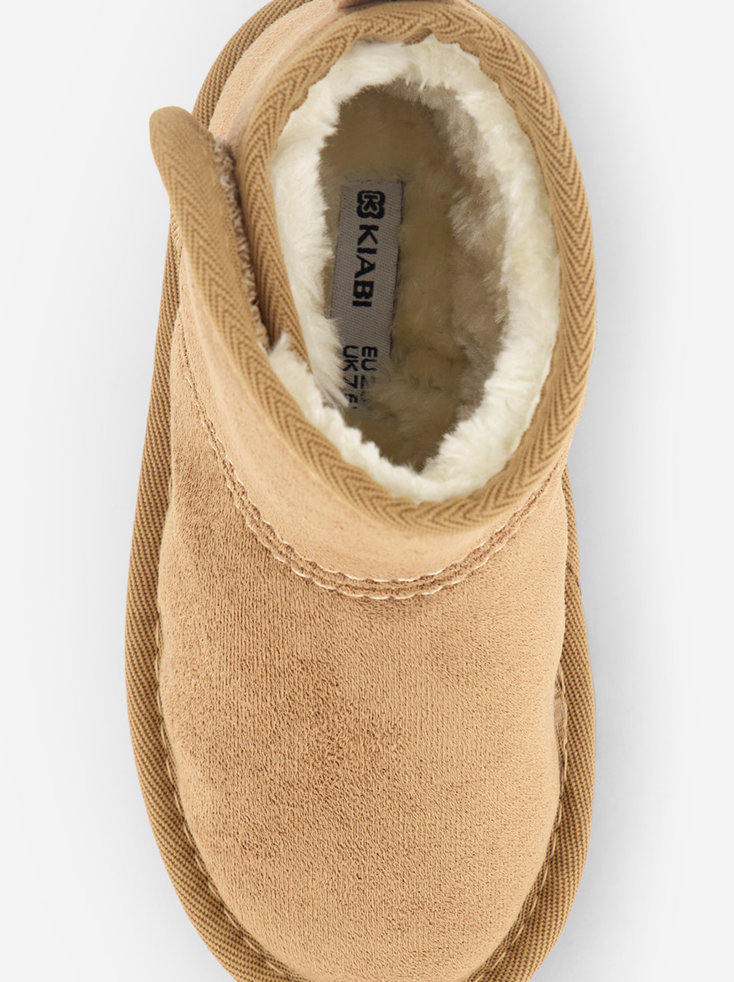 Paire de boots fourrées en suédine - Marron (GFV31_1)