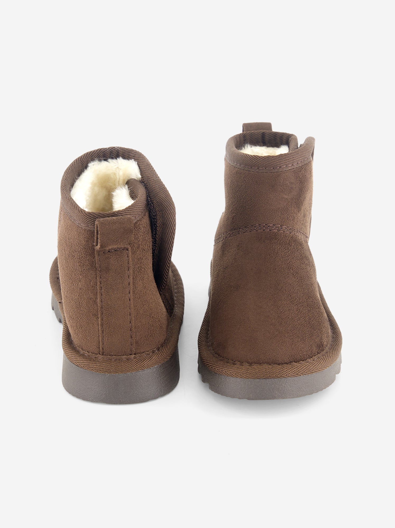 Paire de boots fourrées en suédine - Marron (GFV31_2)