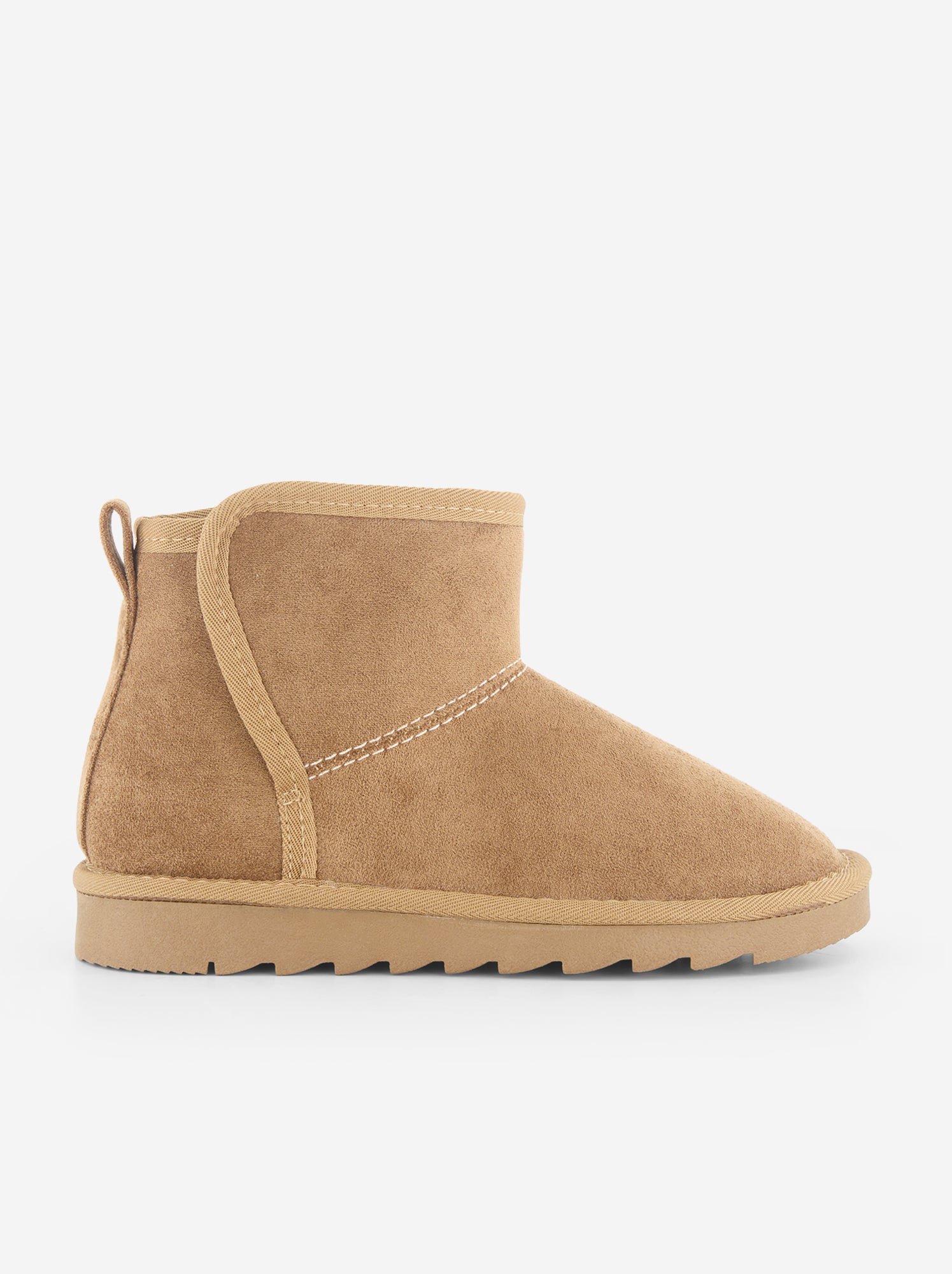 Paire de boots fourrées en suédine - Marron (GFV32_1)