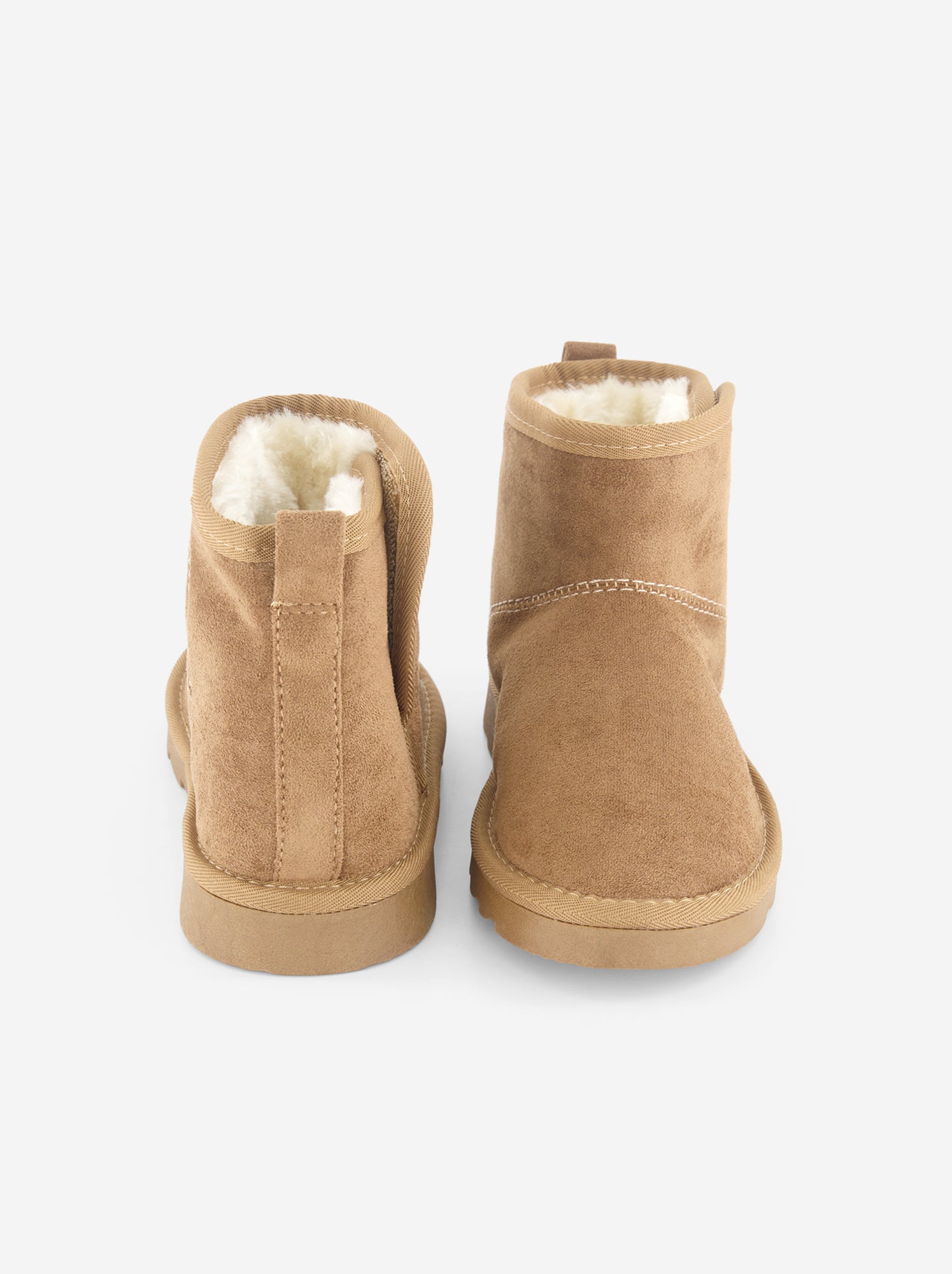 Paire de boots fourrées en suédine - Marron (GFV32_1)