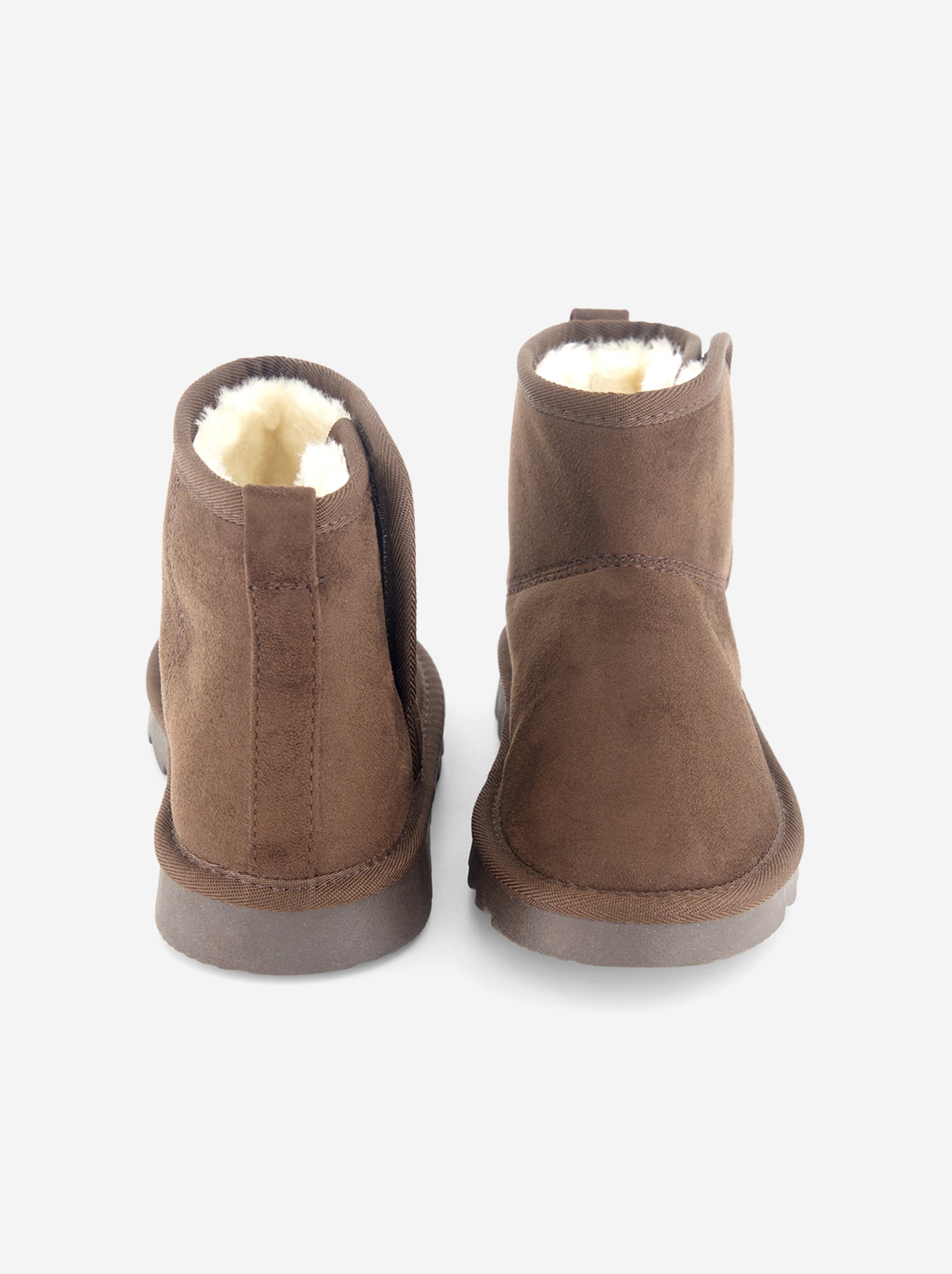 Paire de boots fourrées en suédine - Marron (GFV32_2)