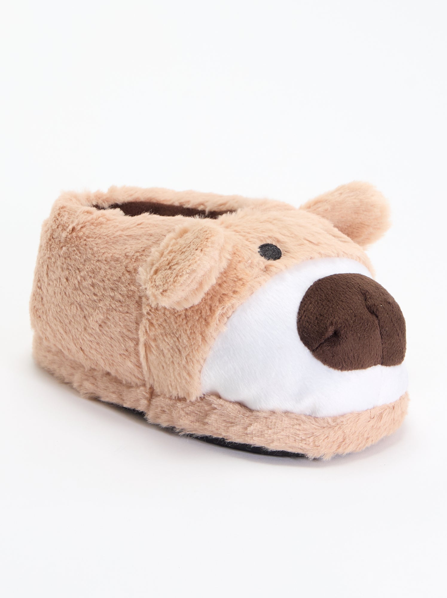 Paire de chaussons 'chiens' - Marron