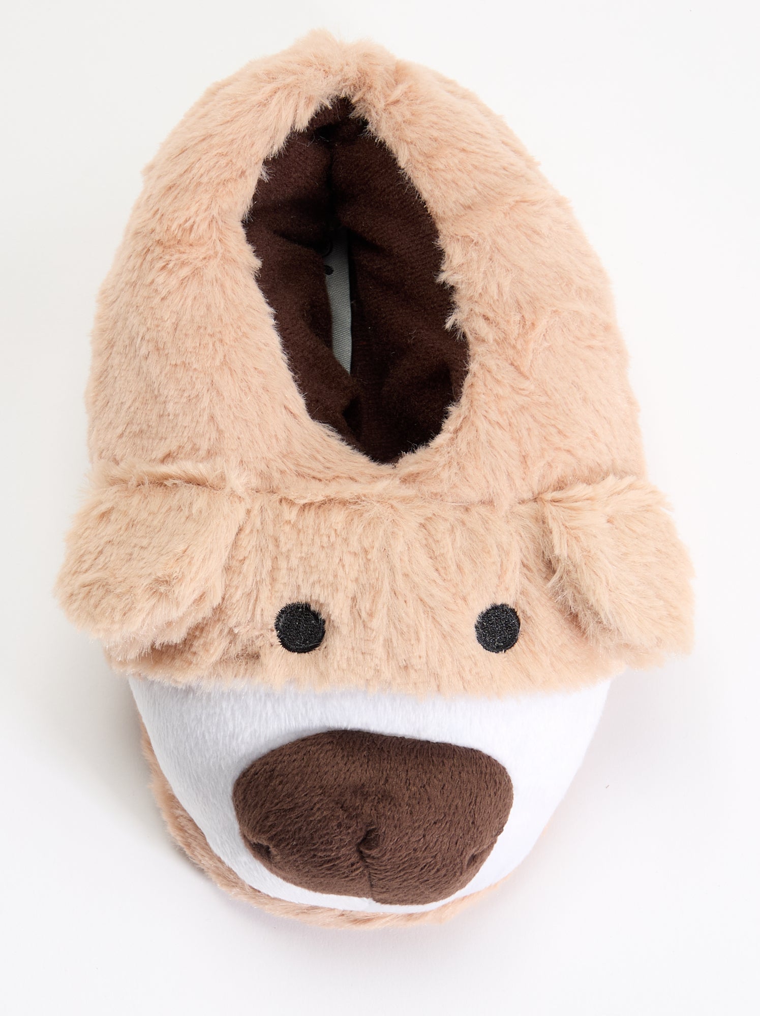 Paire de chaussons 'chiens' - Marron
