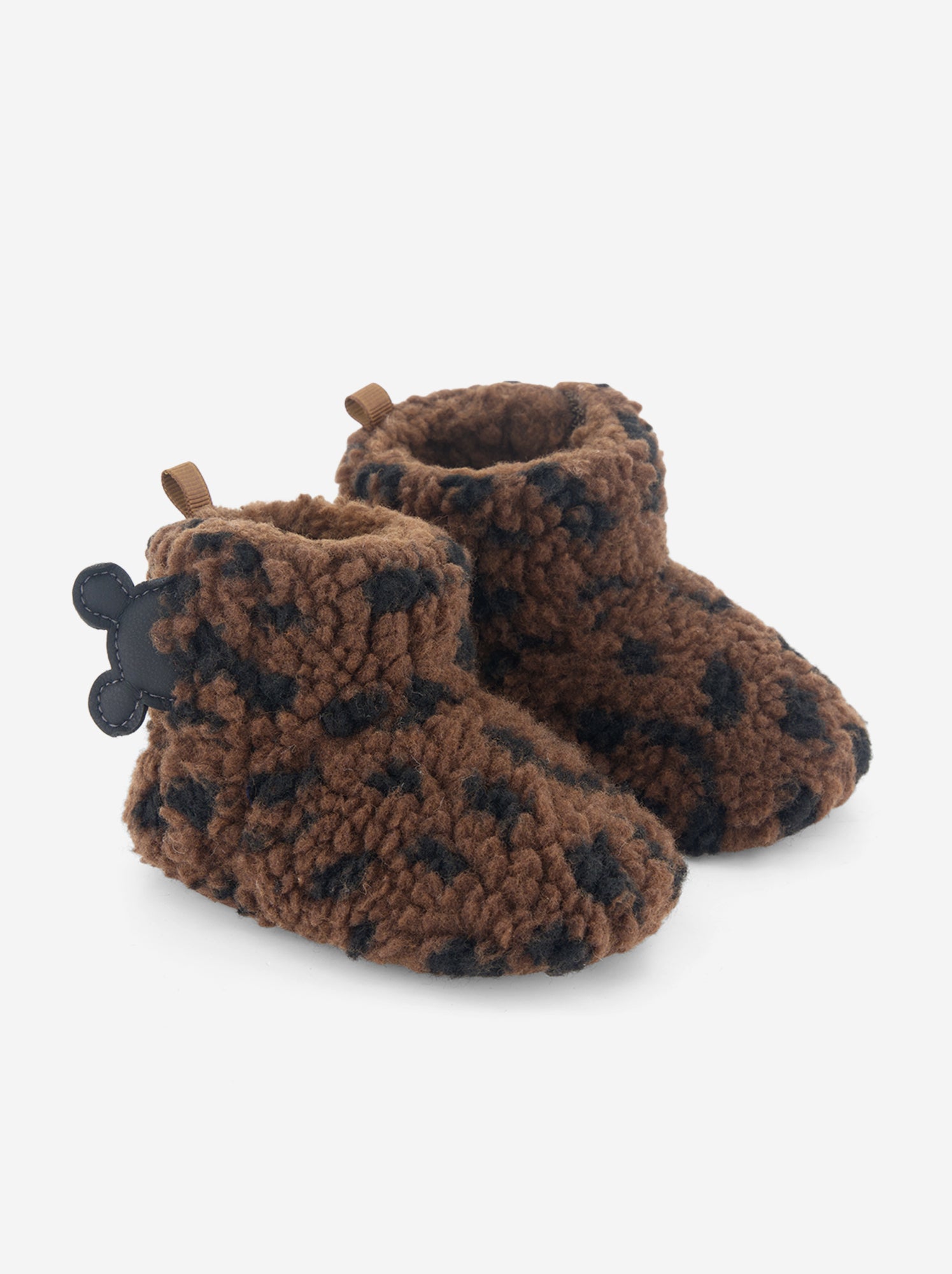 Paire de chaussons 'Disney' en matière moutonnée - Marron