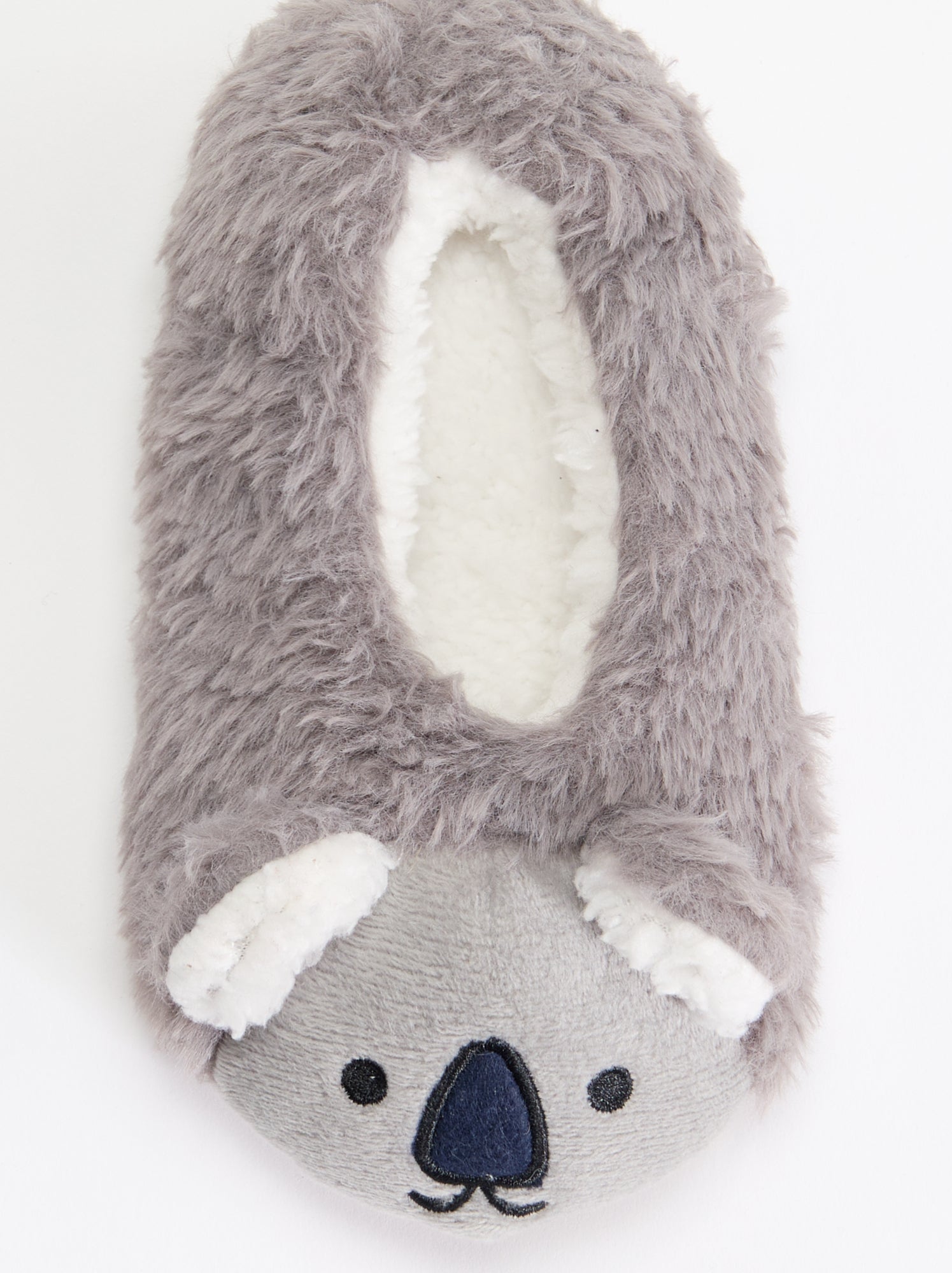 Paire de chaussons 'Koala' - Gris