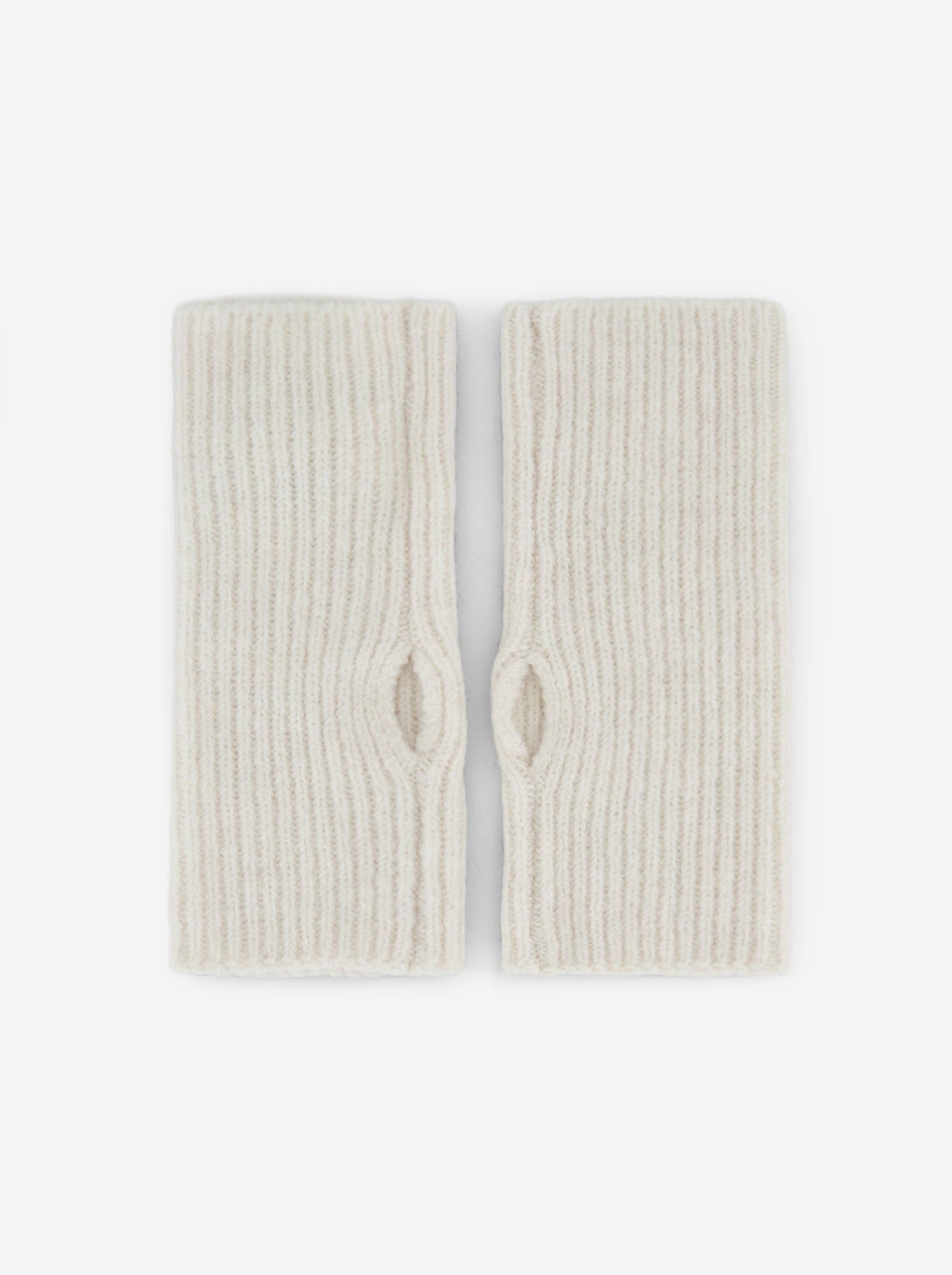 Paire de mitaines manchettes sans doigts - Beige (GHN62_1)