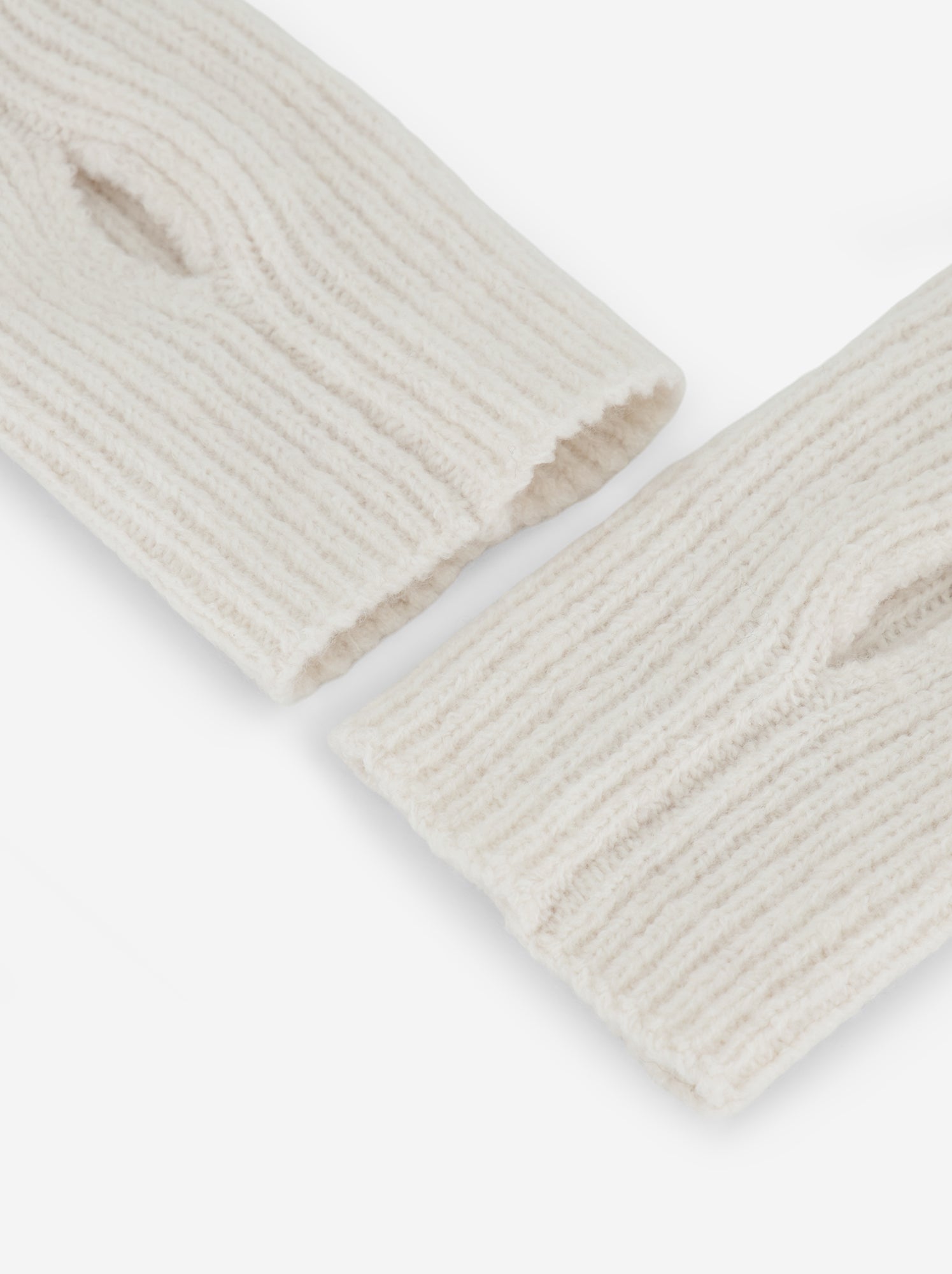 Paire de mitaines manchettes sans doigts - Beige (GHN62_1)