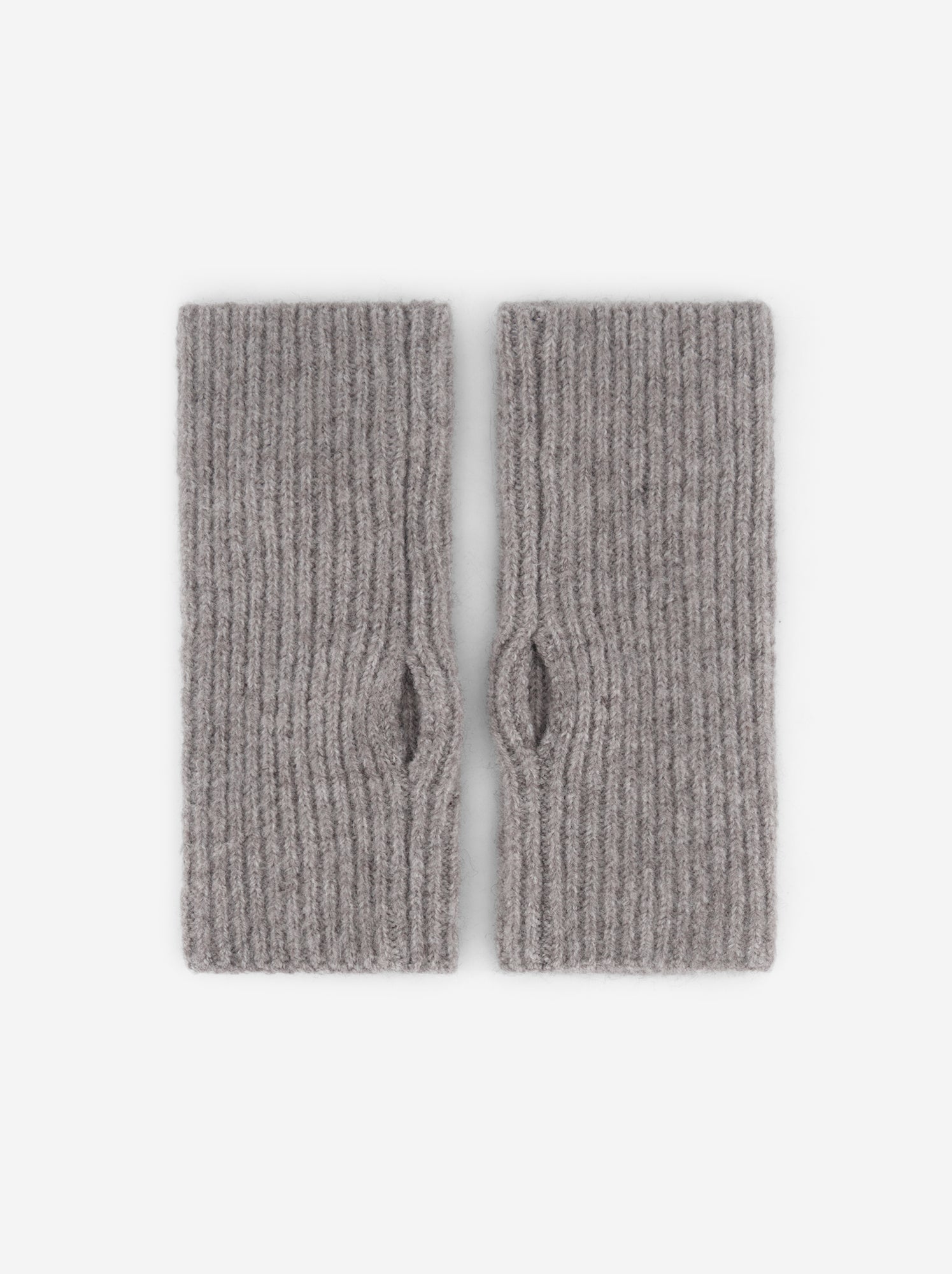 Paire de mitaines manchettes sans doigts - Beige (GHN62_4)