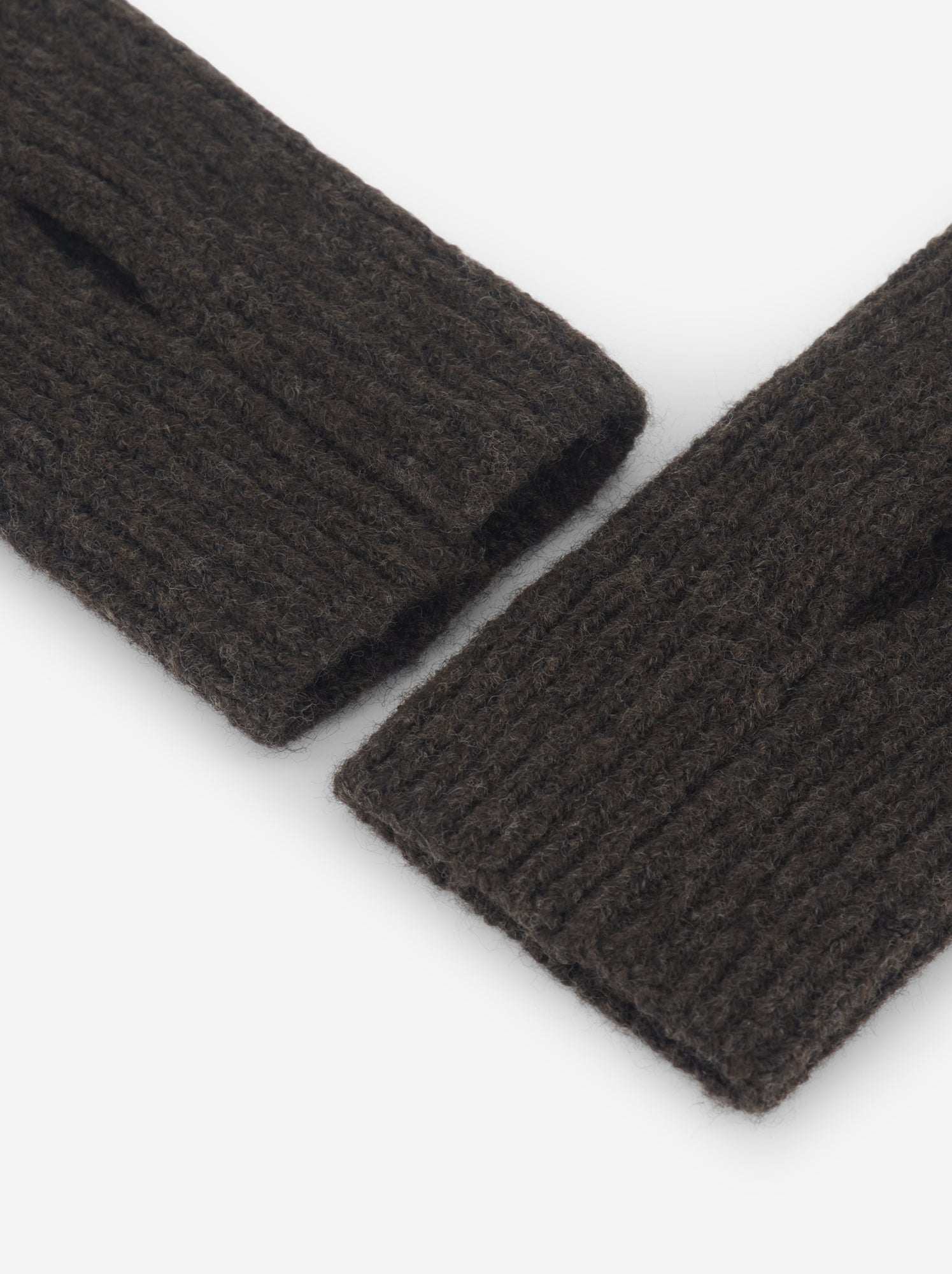 Paire de mitaines manchettes sans doigts - Marron