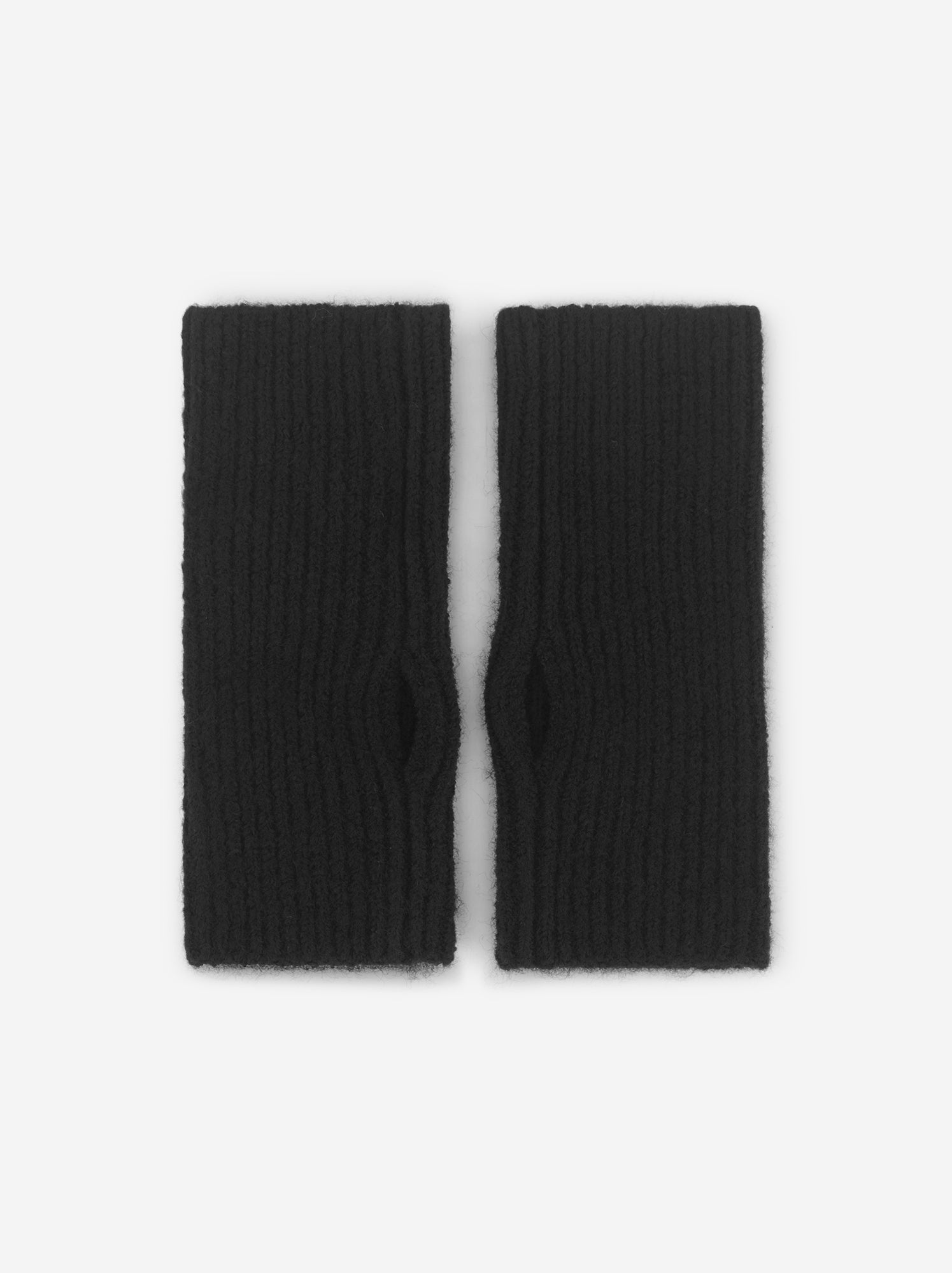 Paire de mitaines manchettes sans doigts - Noir