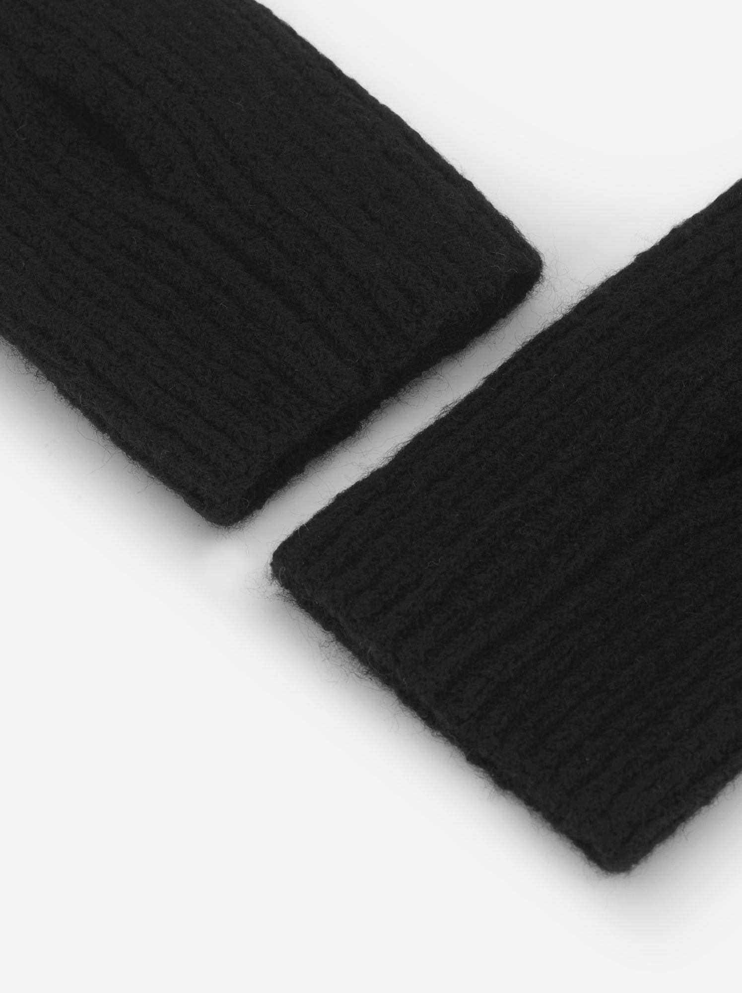 Paire de mitaines manchettes sans doigts - Noir