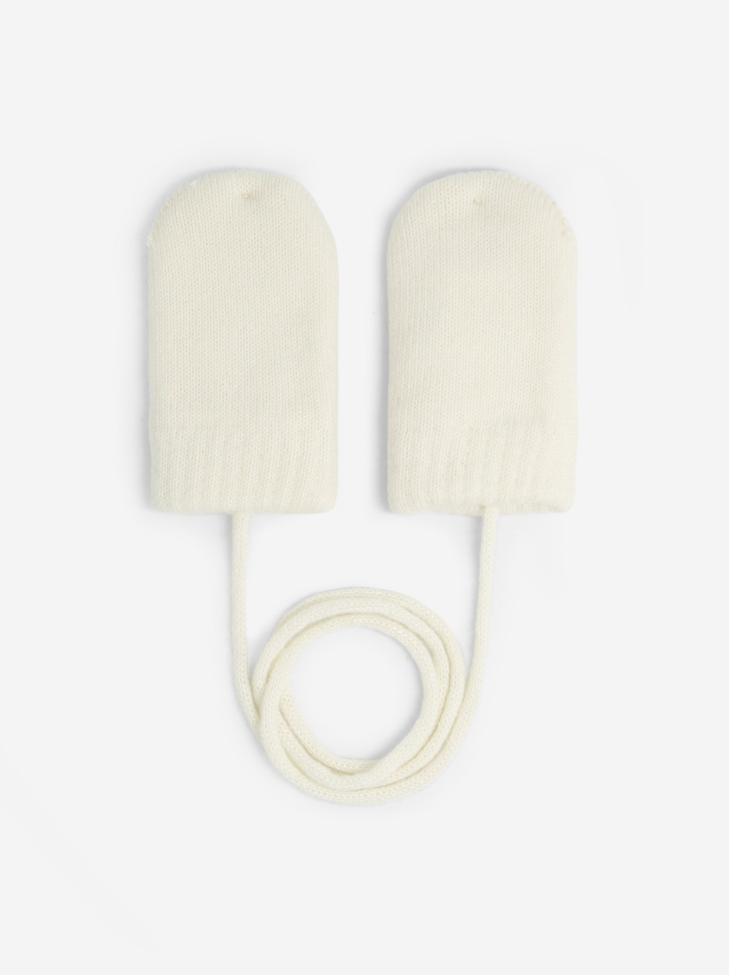 Paire de moufles avec lien - Beige