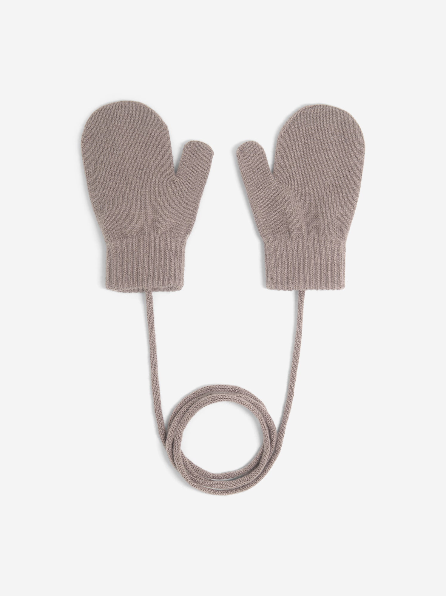 Paire de moufles avec lien - Beige