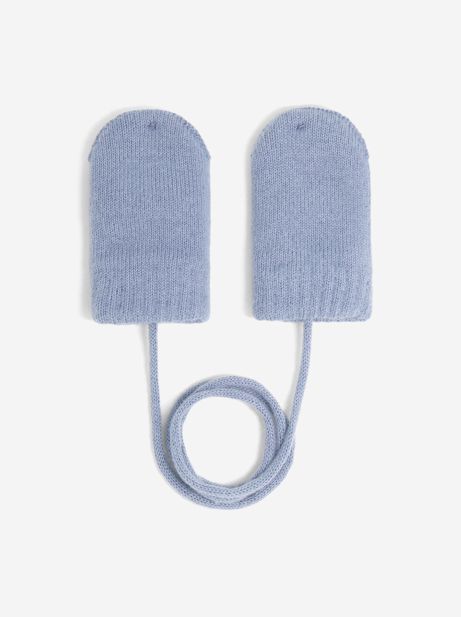 Paire de moufles avec lien - Bleu