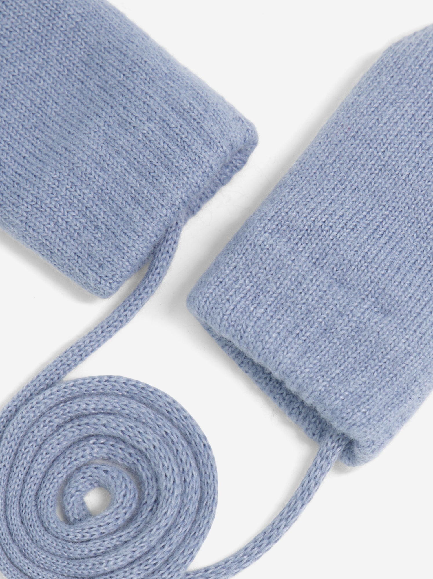 Paire de moufles avec lien - Bleu