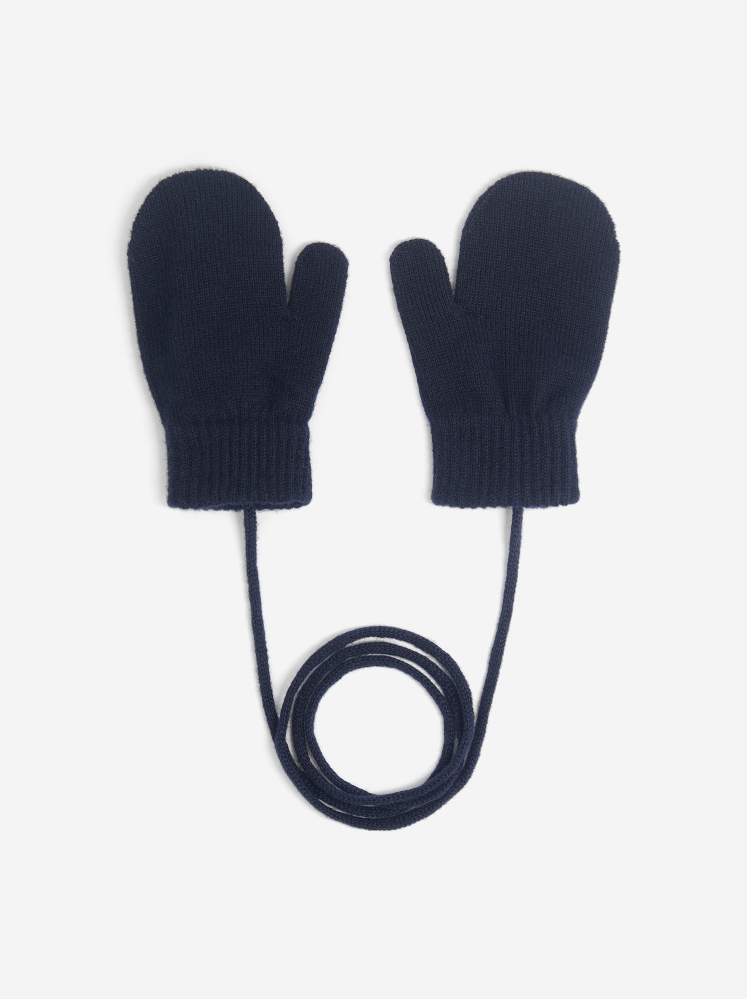 Paire de moufles avec lien - Bleu