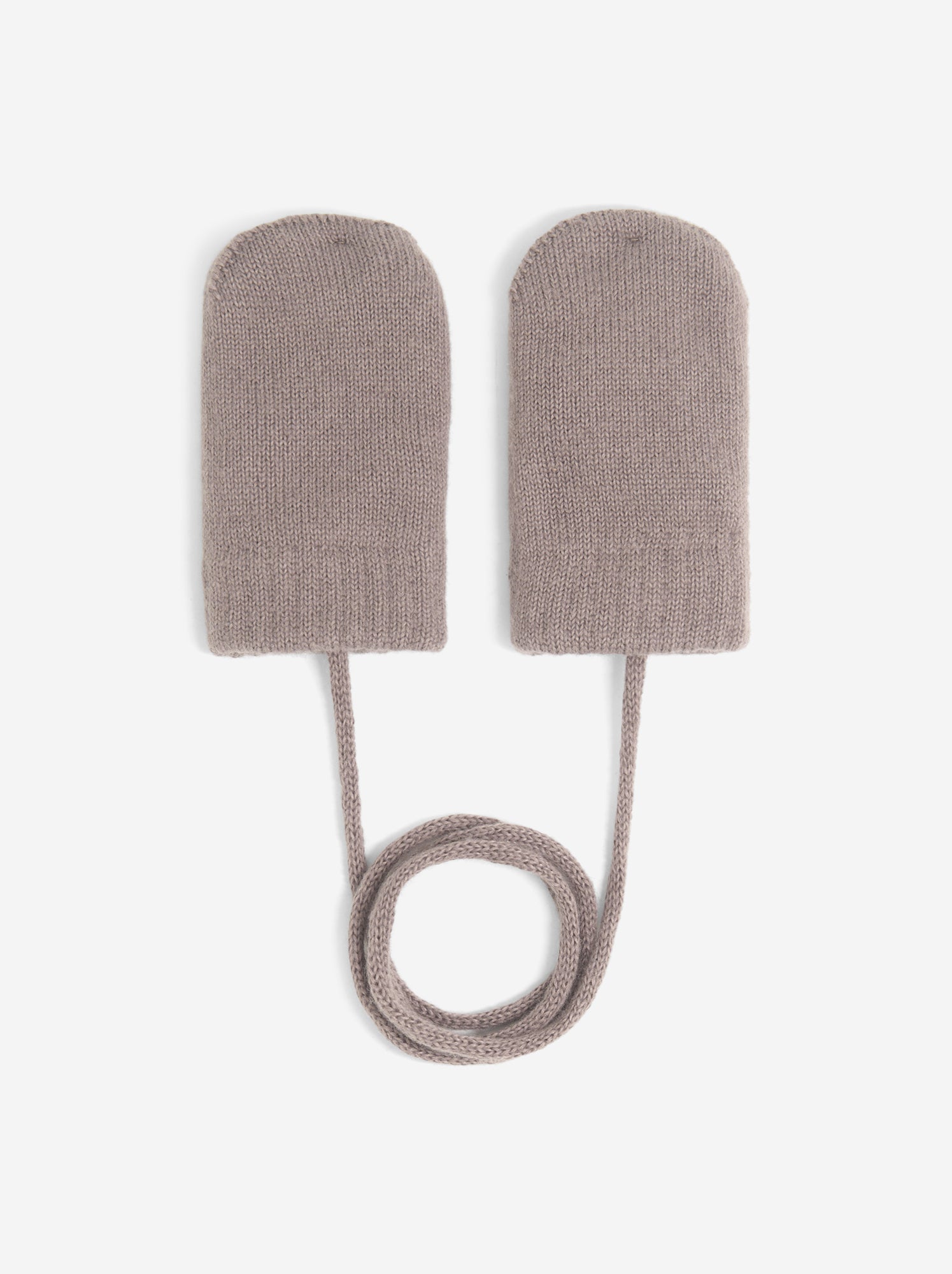 Paire de moufles avec lien - Marron