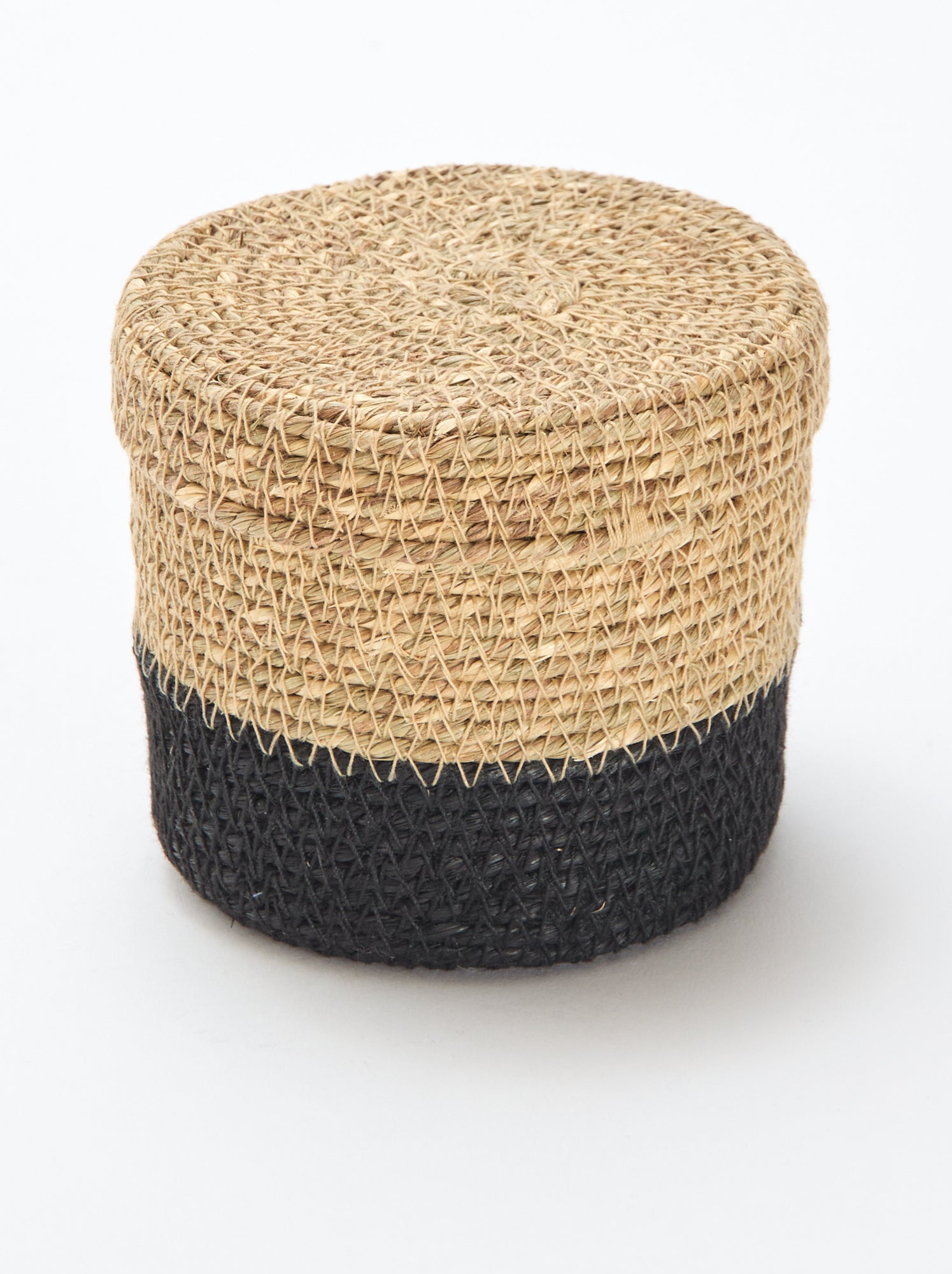 Panier rangement avec couvercle - Noir