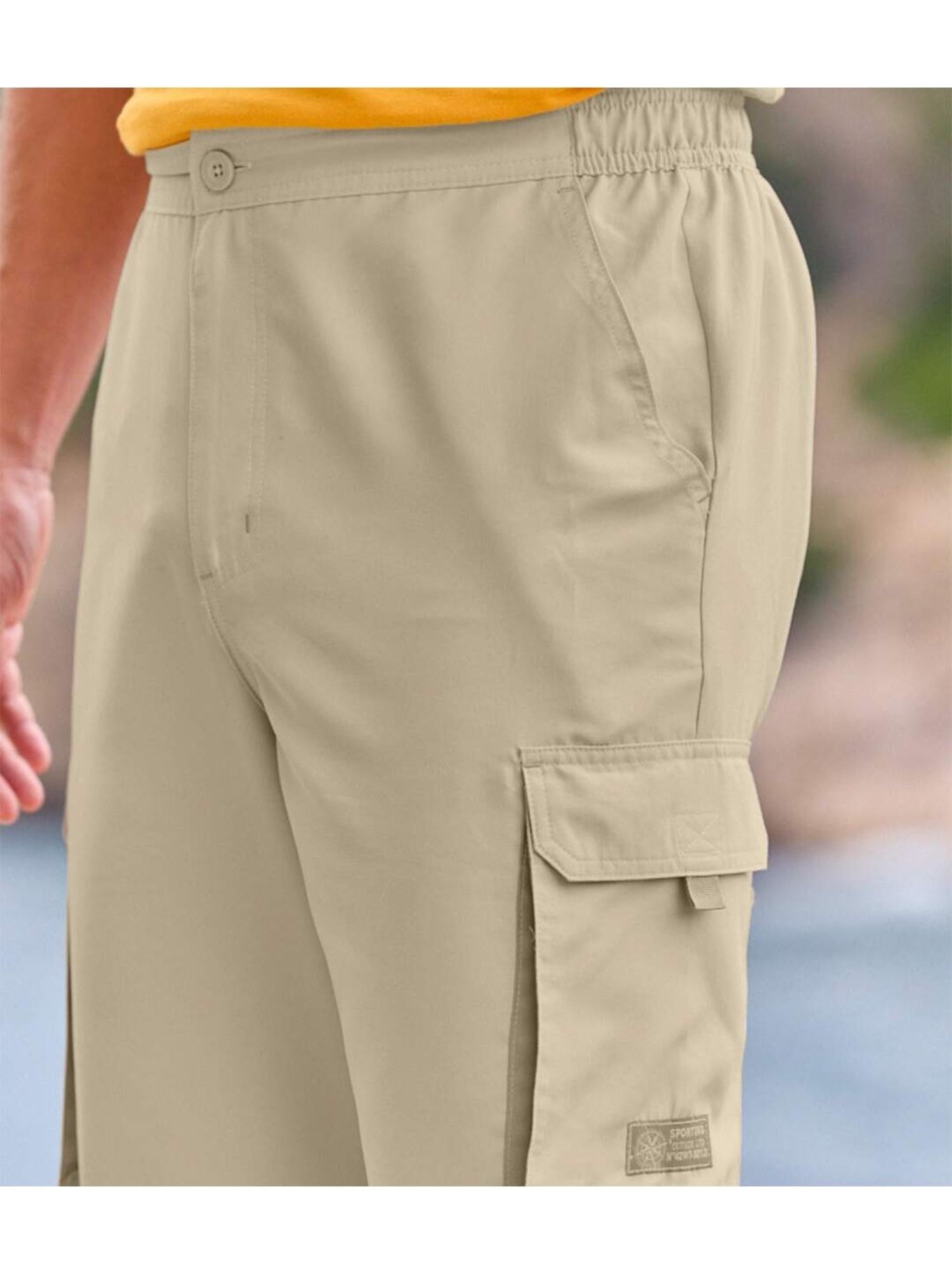 Pantacourt Cargo Microfibre   - ATLAS FOR MEN - Beige