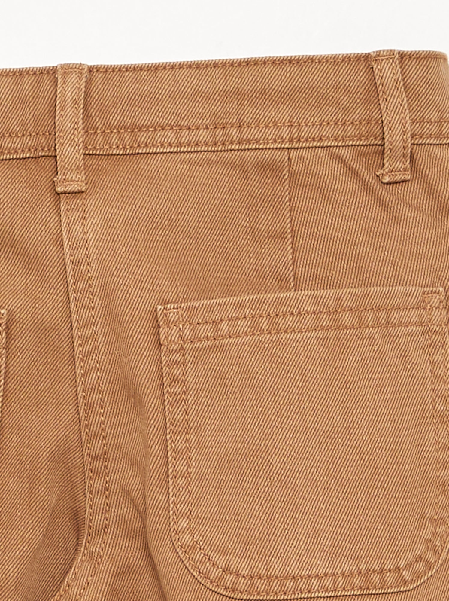 Pantalon ample avec broderies 'fleurs' - Marron