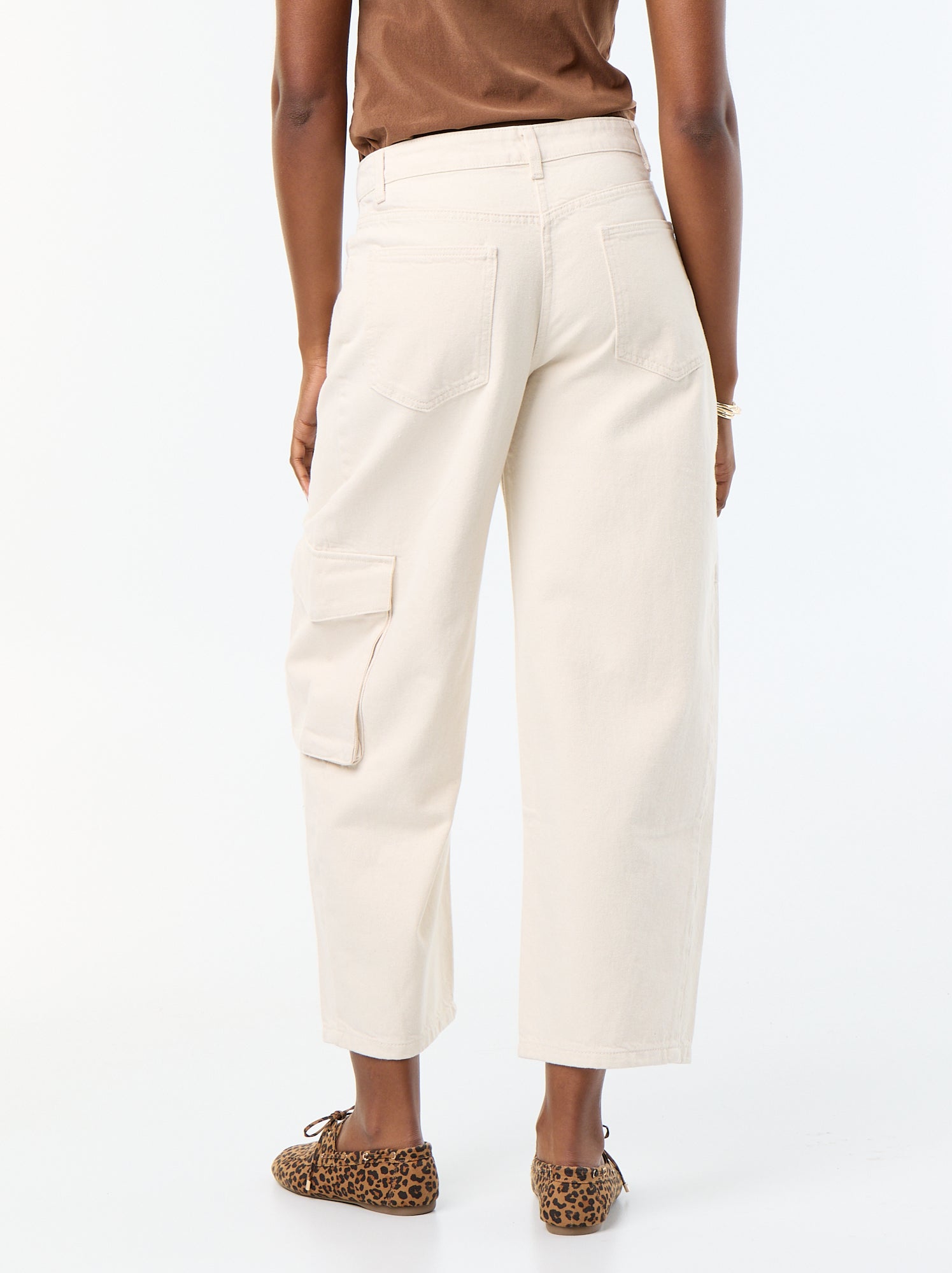 Pantalon ballon avec poche à rabat - Ecru