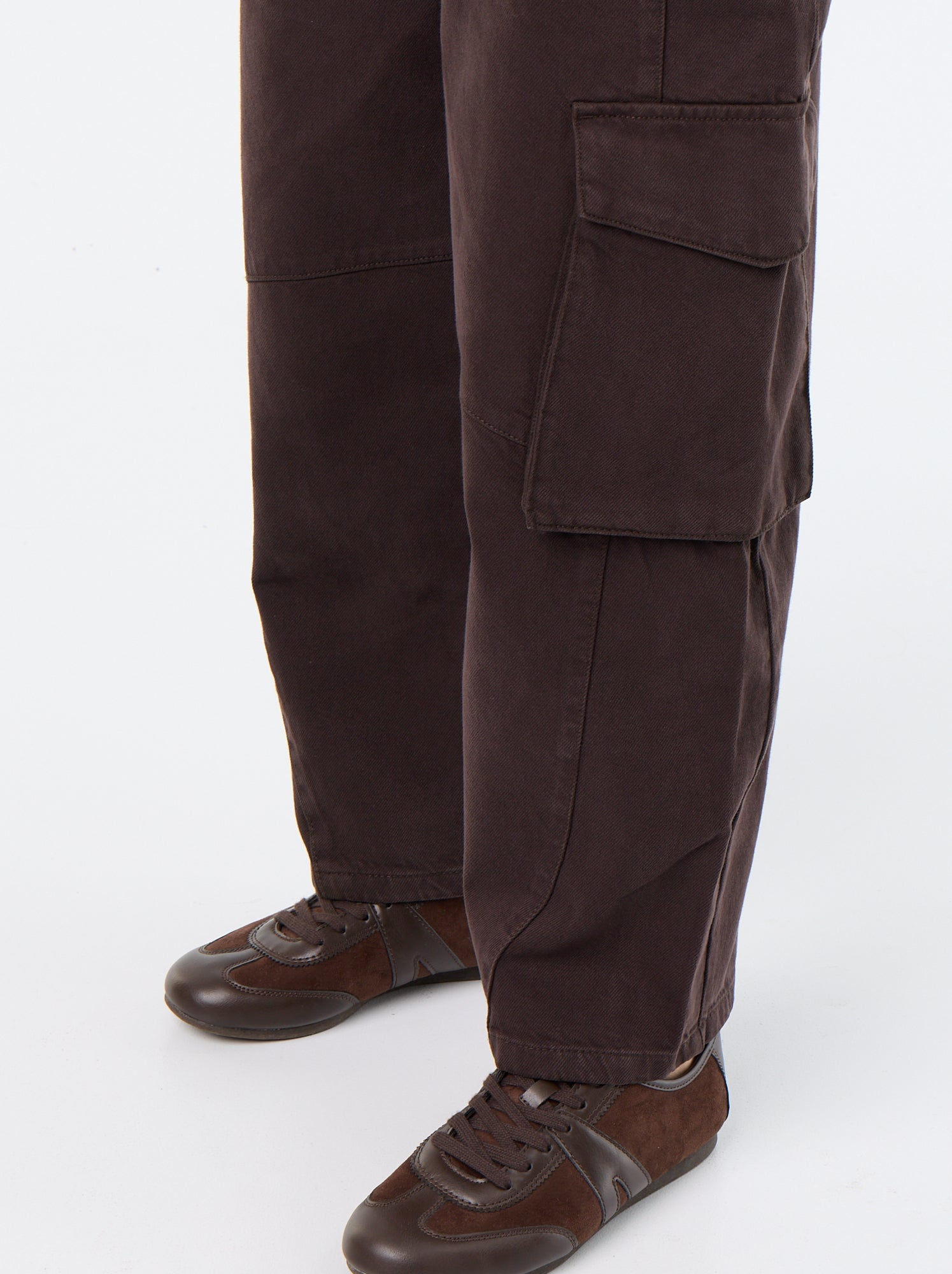 Pantalon ballon avec poche à rabat - Marron