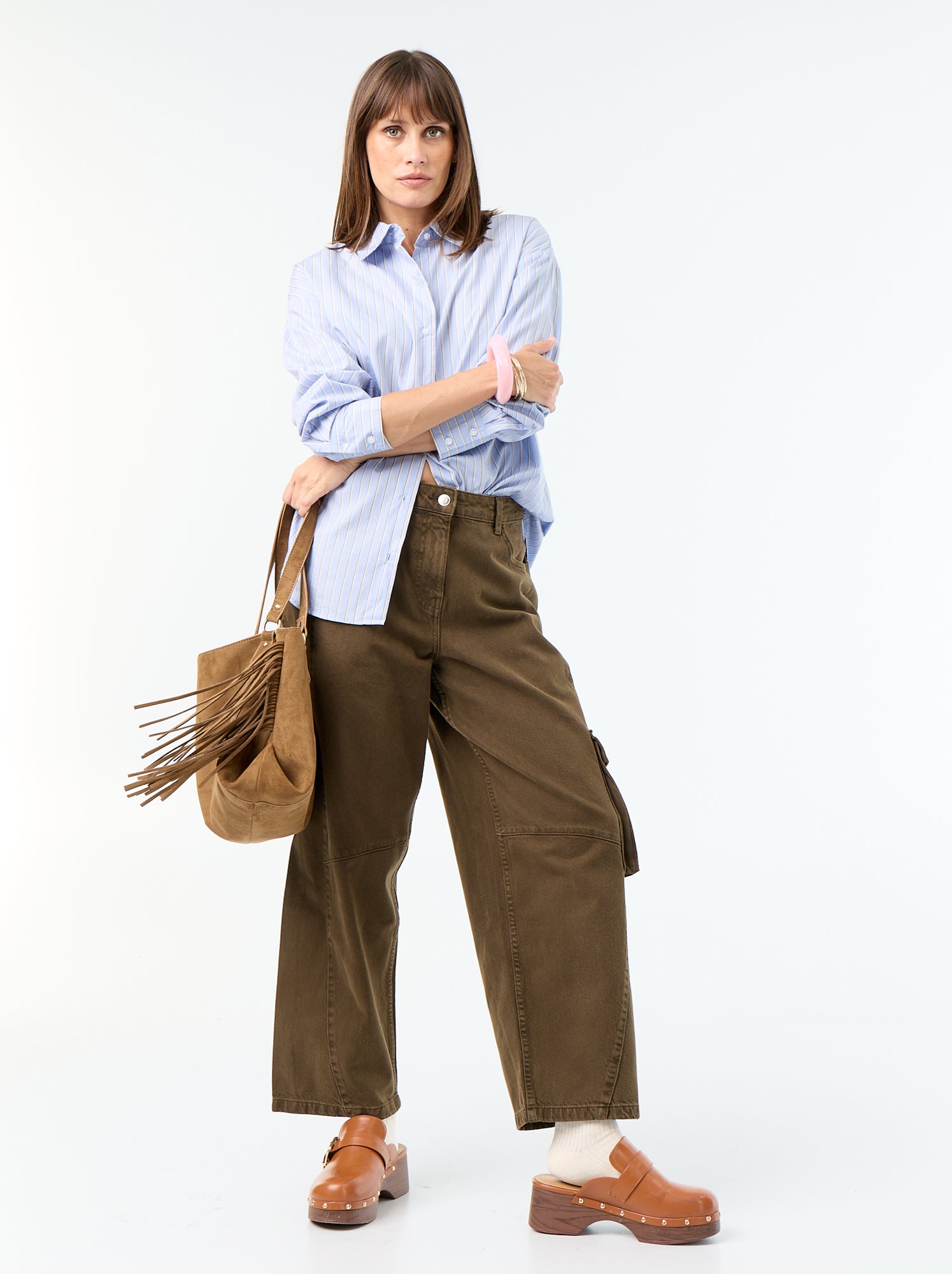 Pantalon ballon avec poche à rabat - Vert