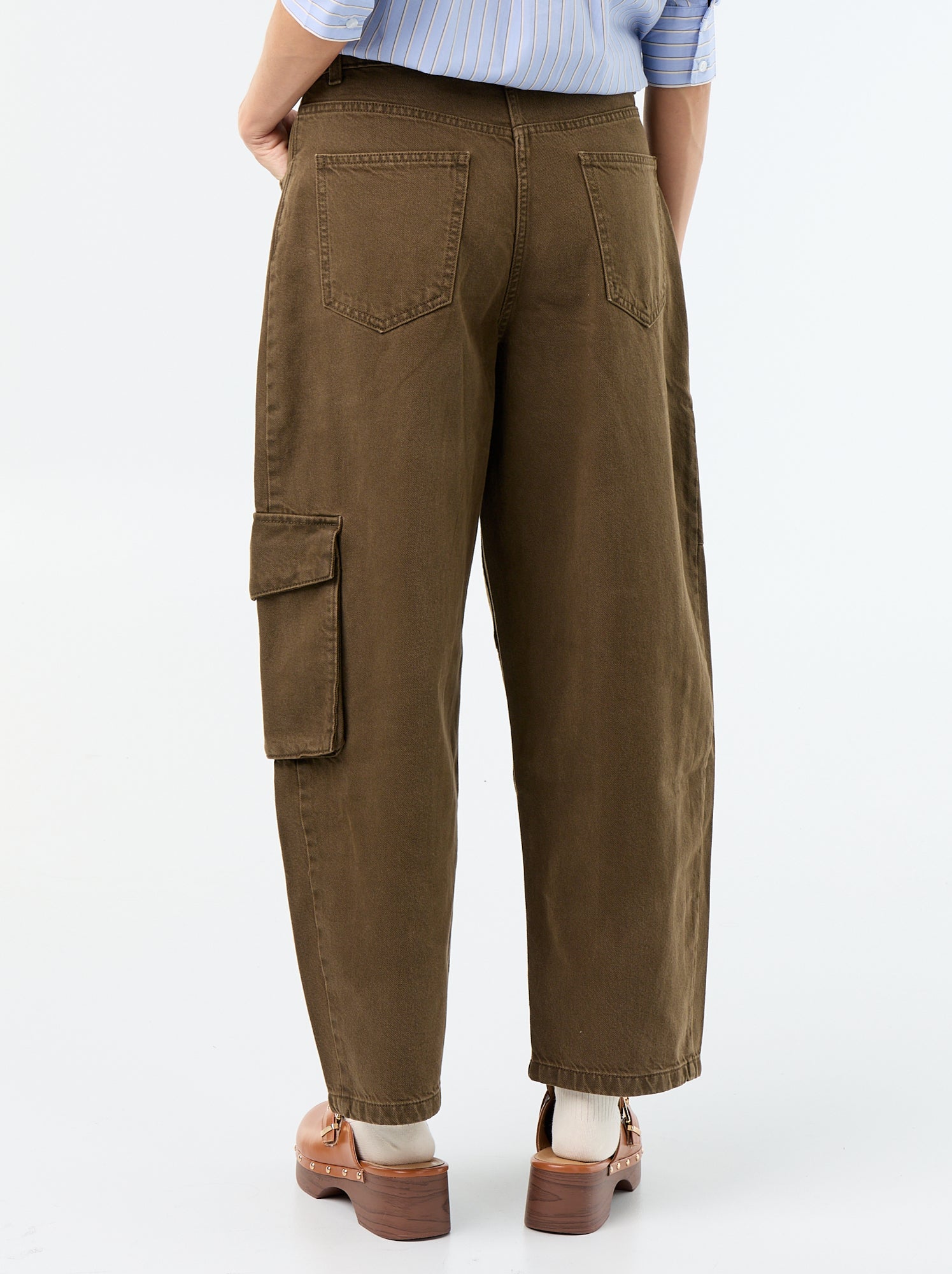 Pantalon ballon avec poche à rabat - Vert