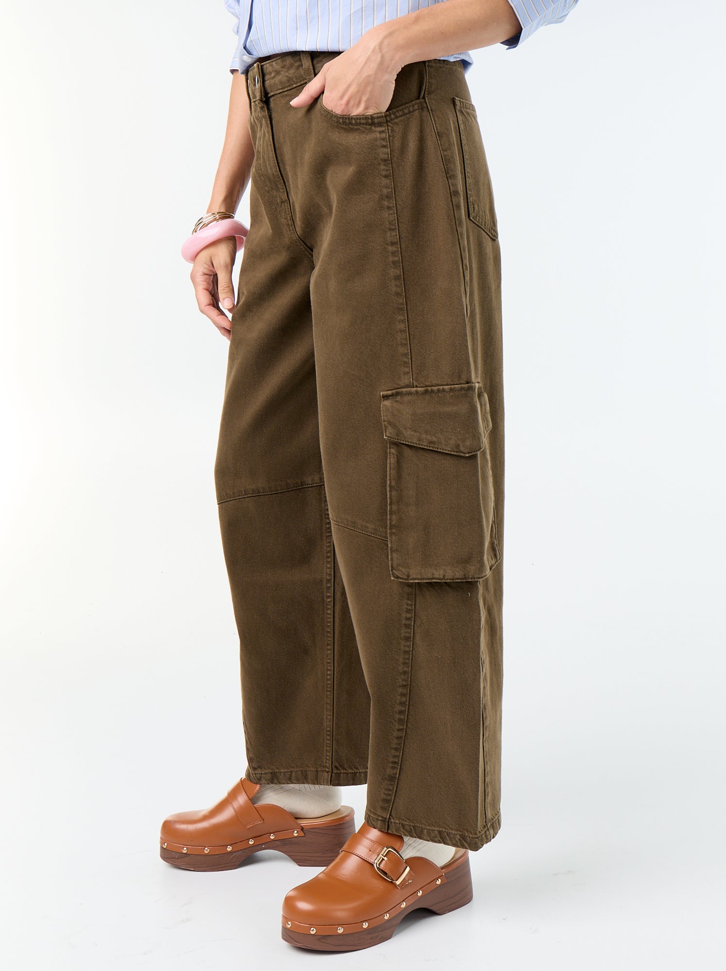 Pantalon ballon avec poche à rabat - Vert