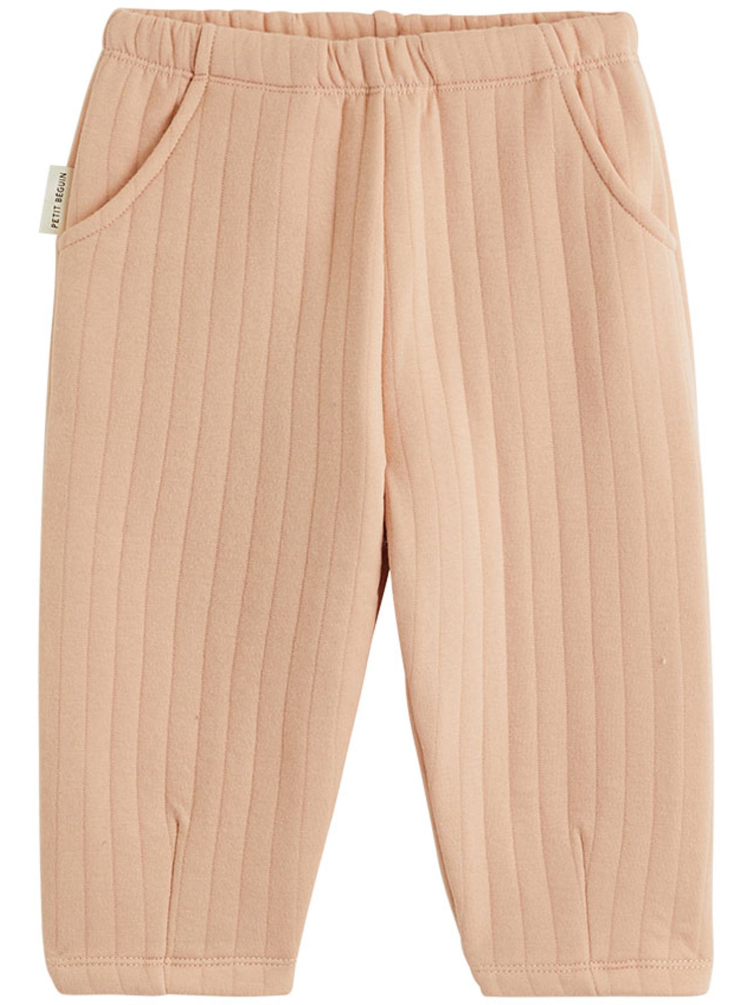 Pantalon bébé en coton matelassé léa - Rose