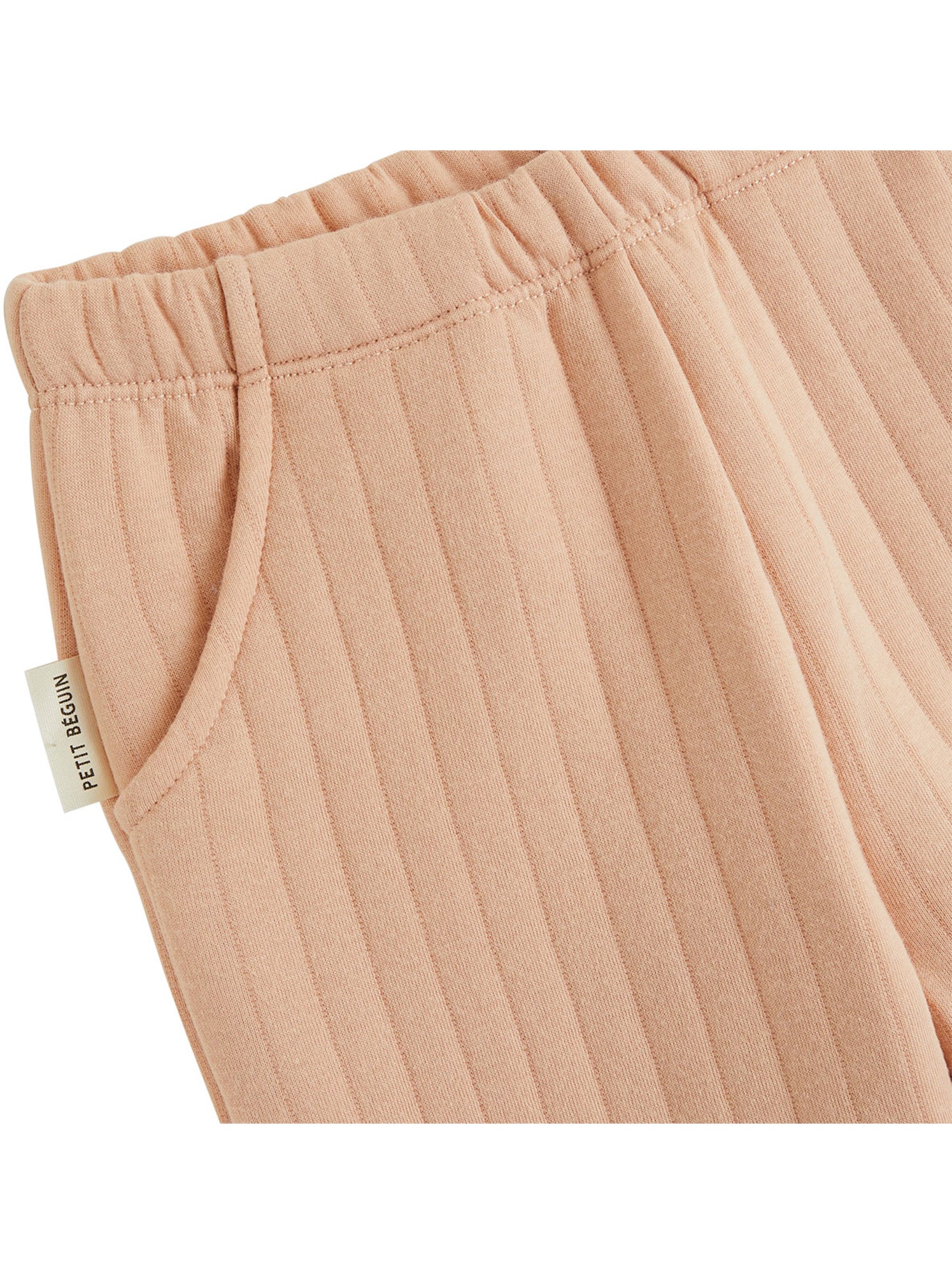 Pantalon bébé en coton matelassé léa - Rose