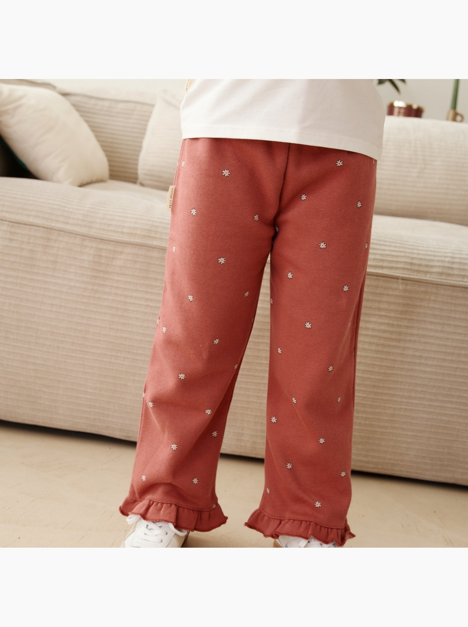 Pantalon bébé en molleton harmony - Rose