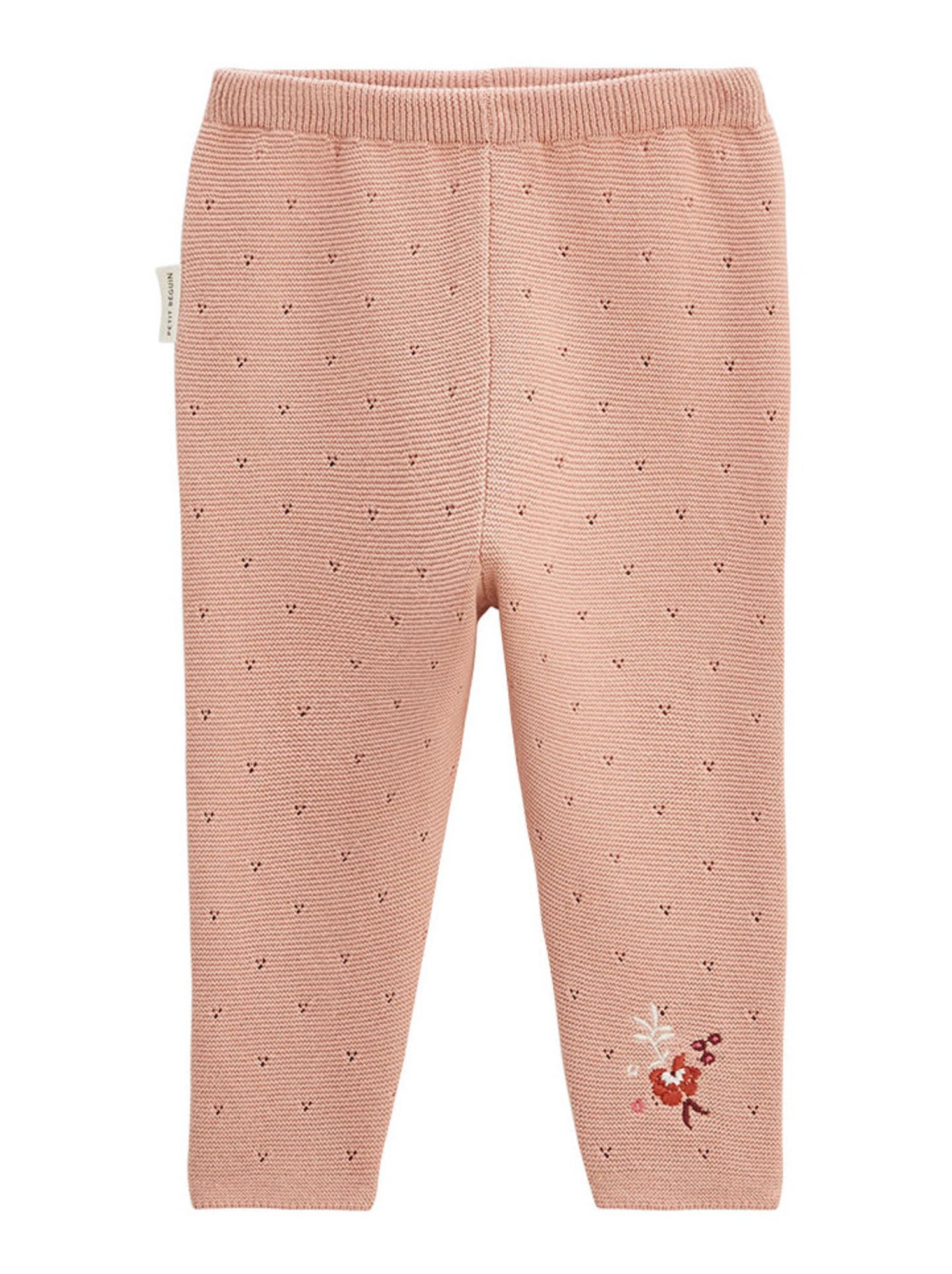 Pantalon bébé en tricot manouk - Rose