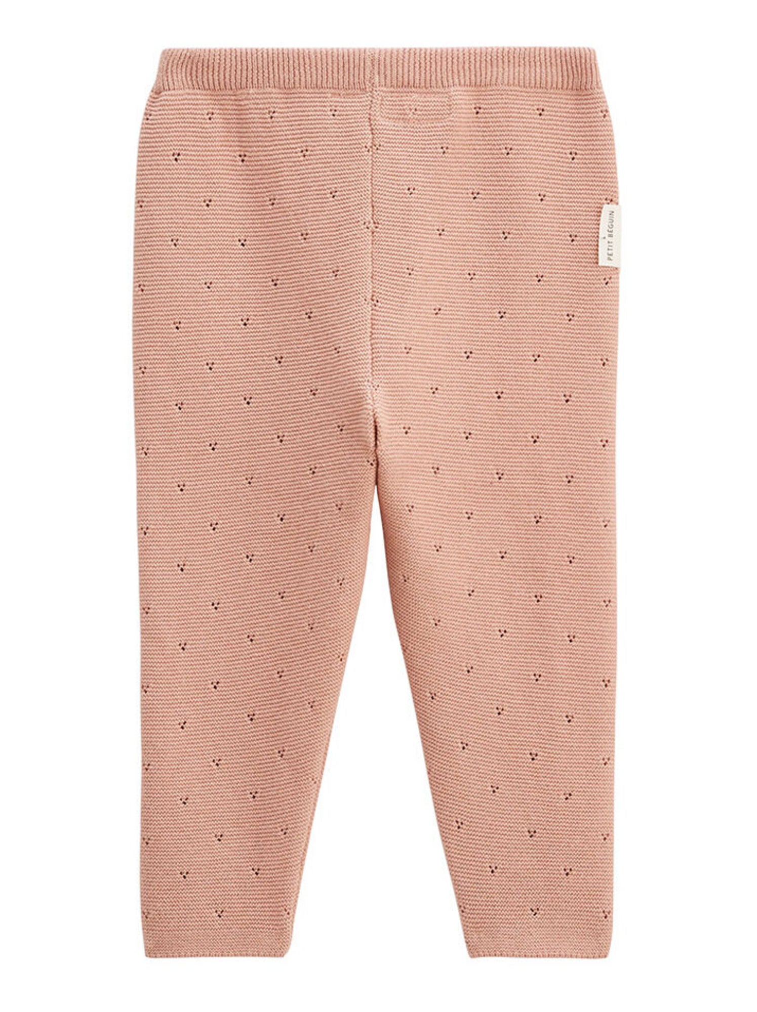 Pantalon bébé en tricot manouk - Rose