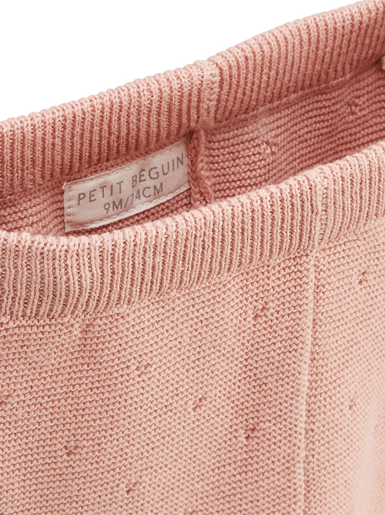 Pantalon bébé en tricot manouk - Rose
