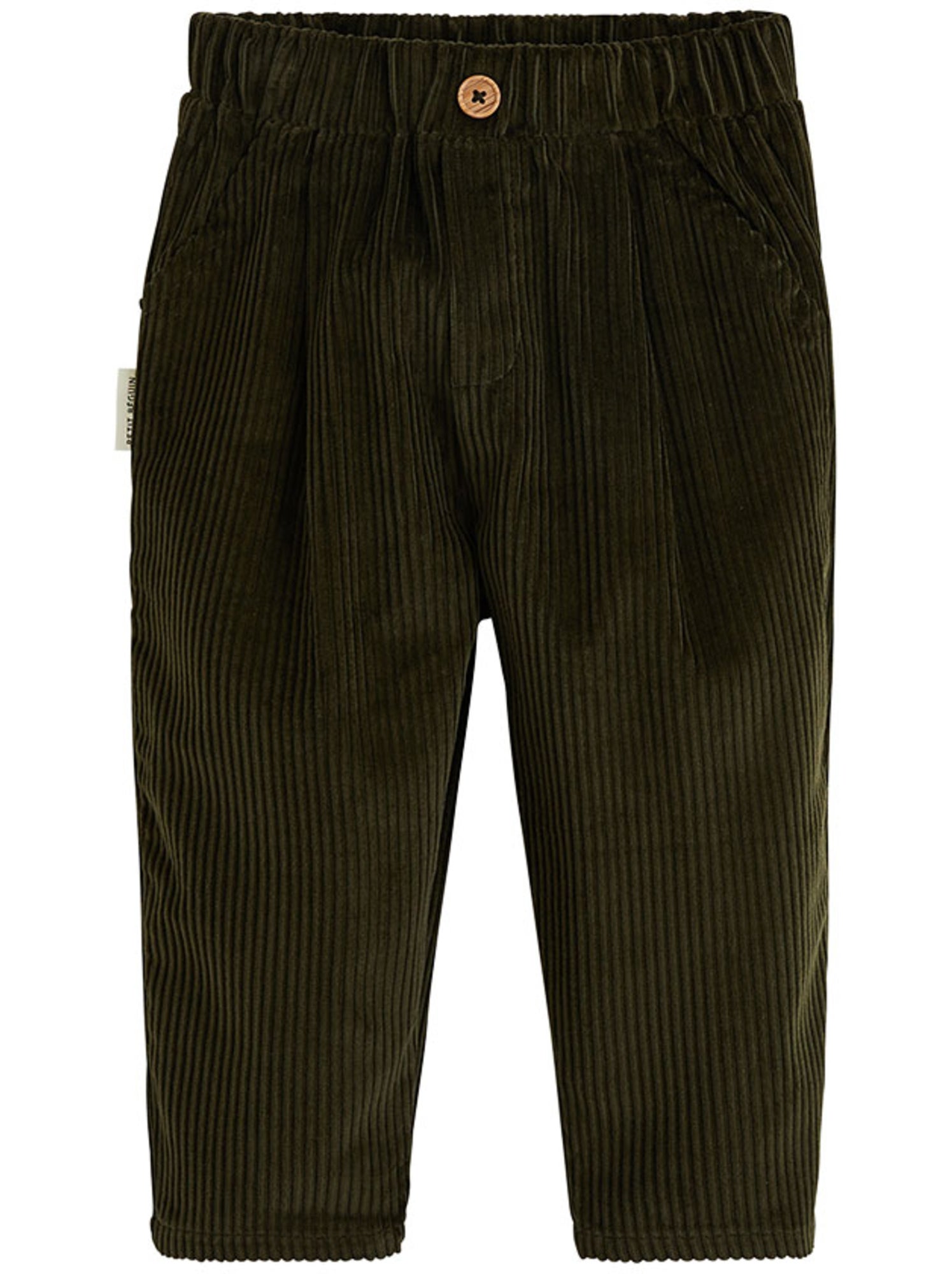 Pantalon bébé en velours côtelé pistache - Vert