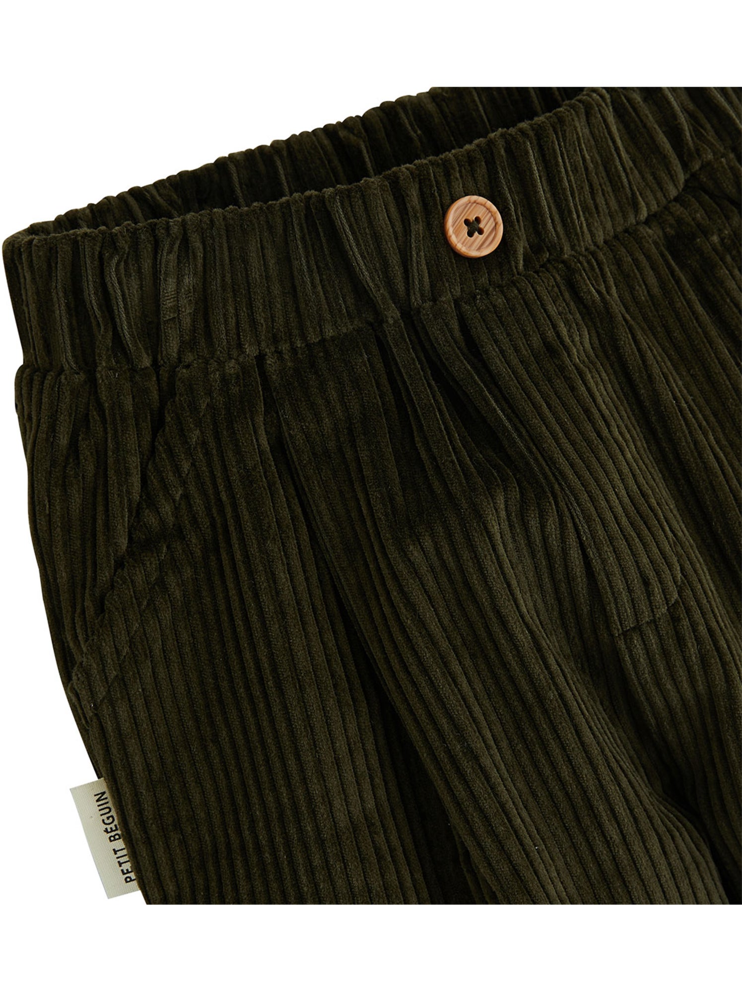Pantalon bébé en velours côtelé pistache - Vert