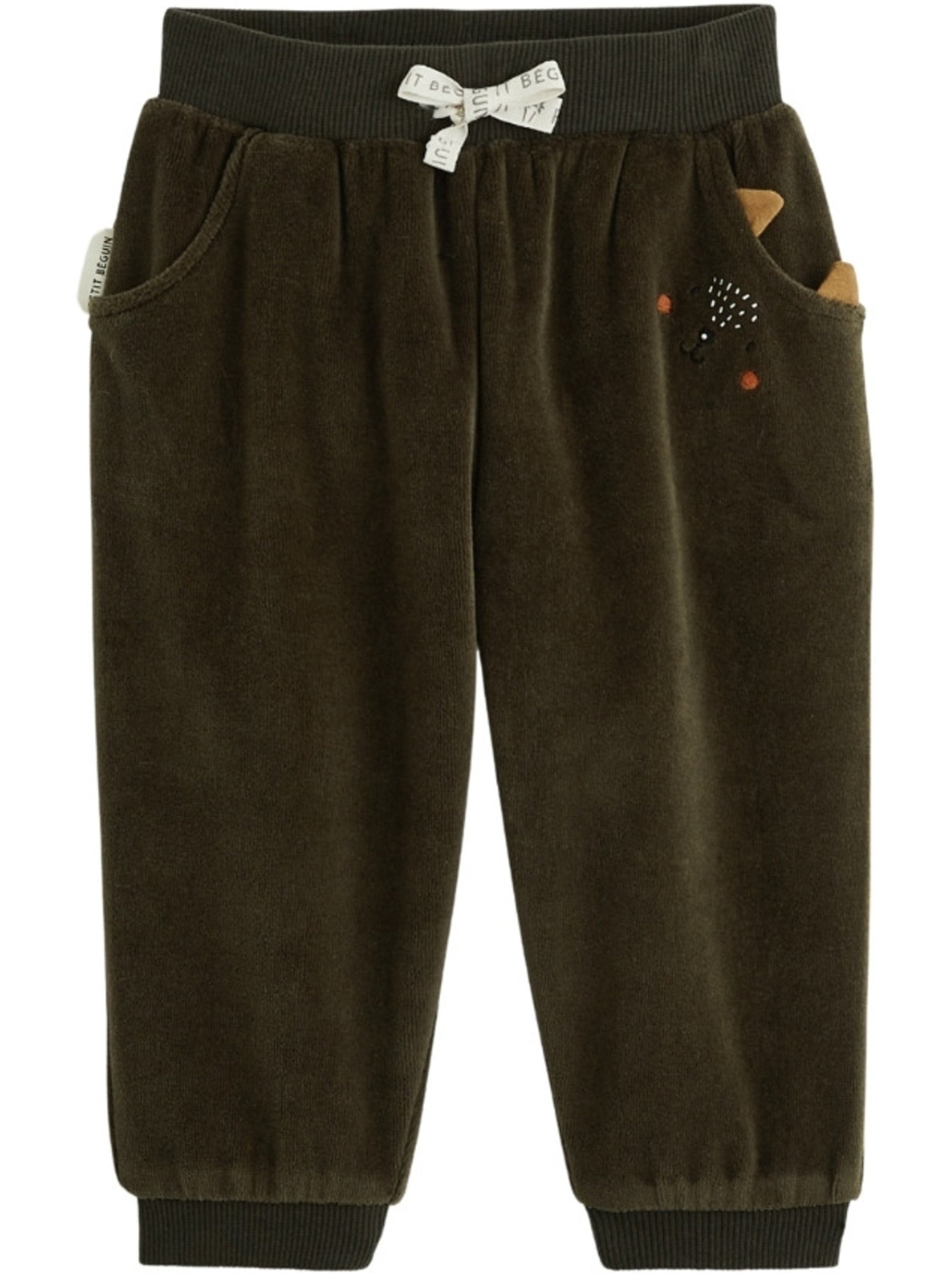 Pantalon bébé en velours ginkgo - Vert