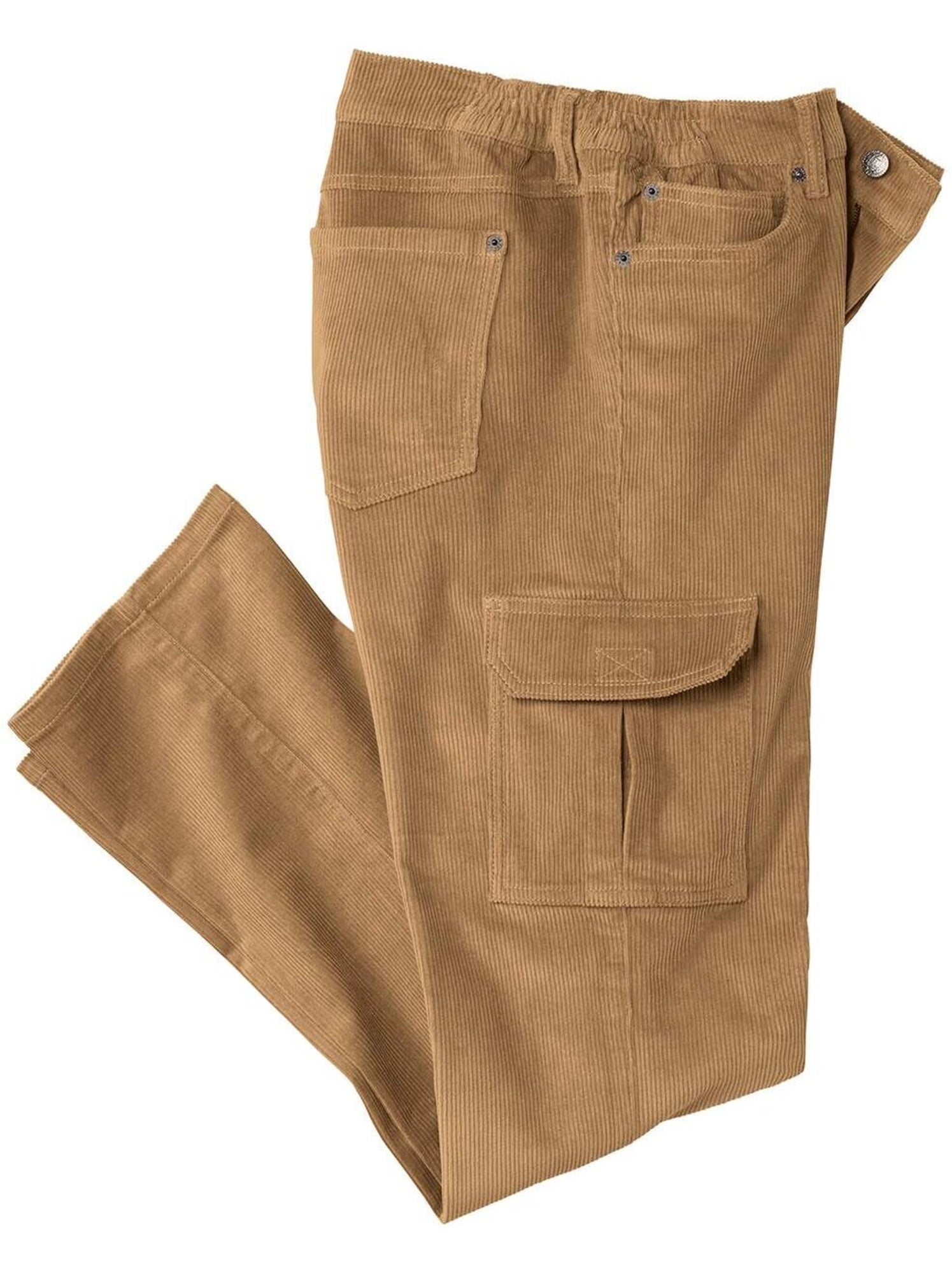 Pantalon Cargo en Velours Côtelé  - ATLAS FOR MEN - Camel