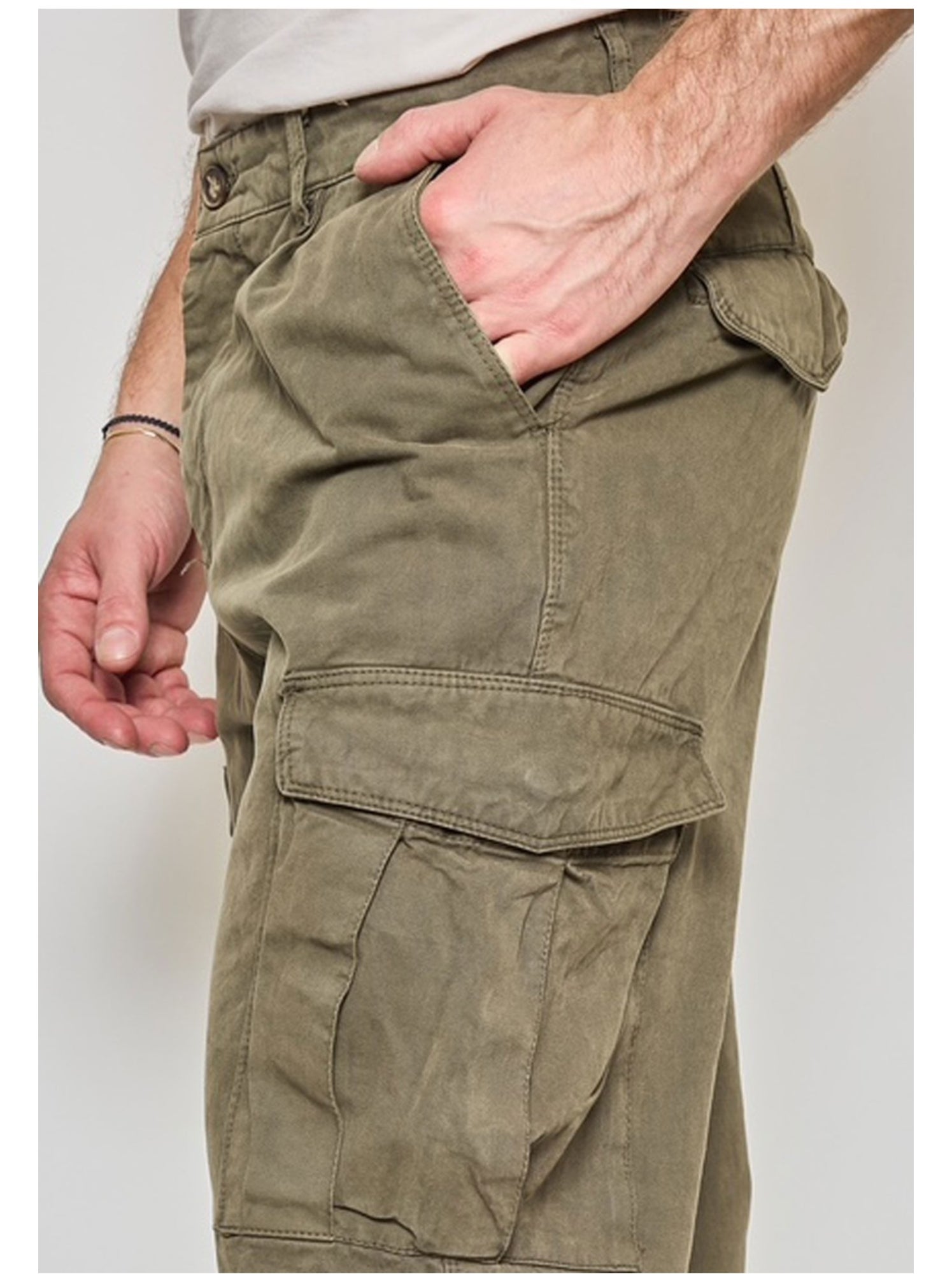 PANTALON CARGO Kebello - Vert