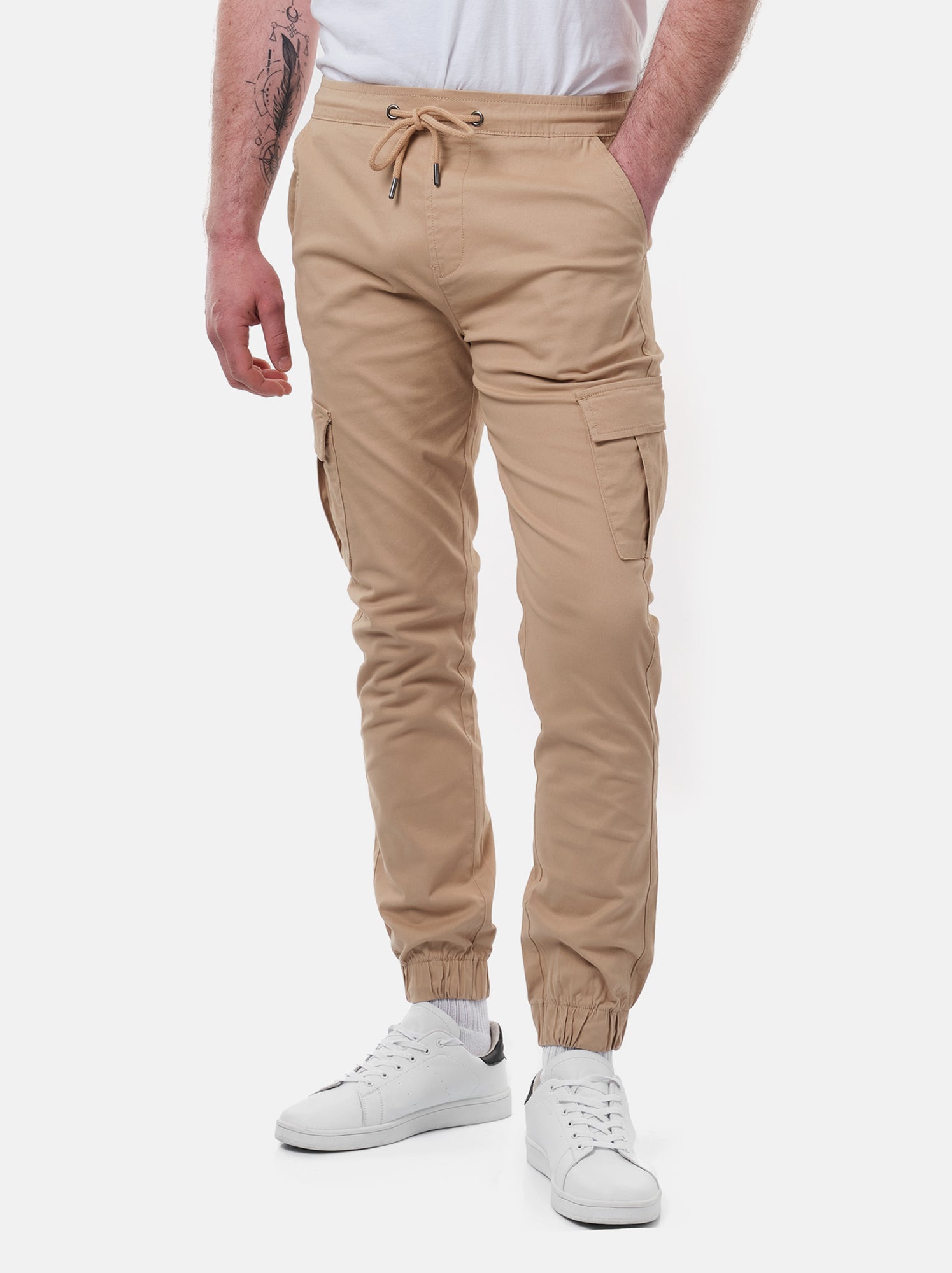 Pantalon cargo multi-poches - Beige