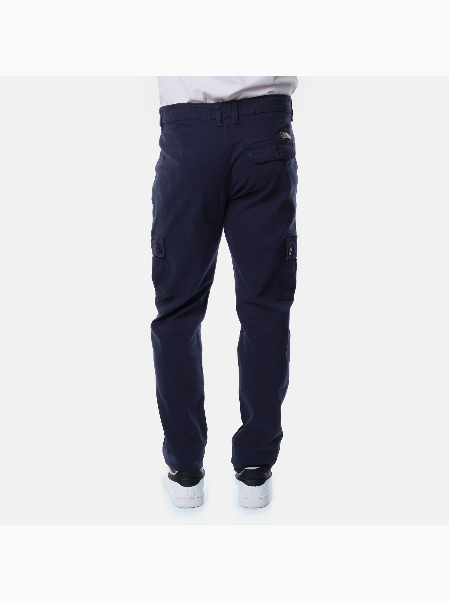 Pantalon cargo multi-poches - Bleu marine