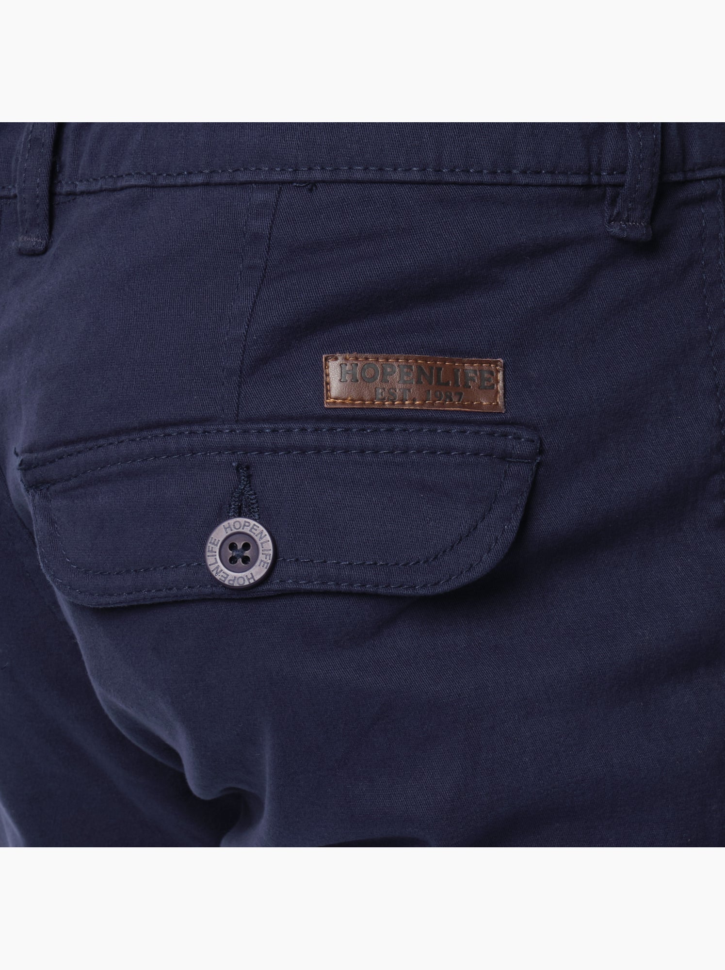 Pantalon cargo multi-poches - Bleu marine