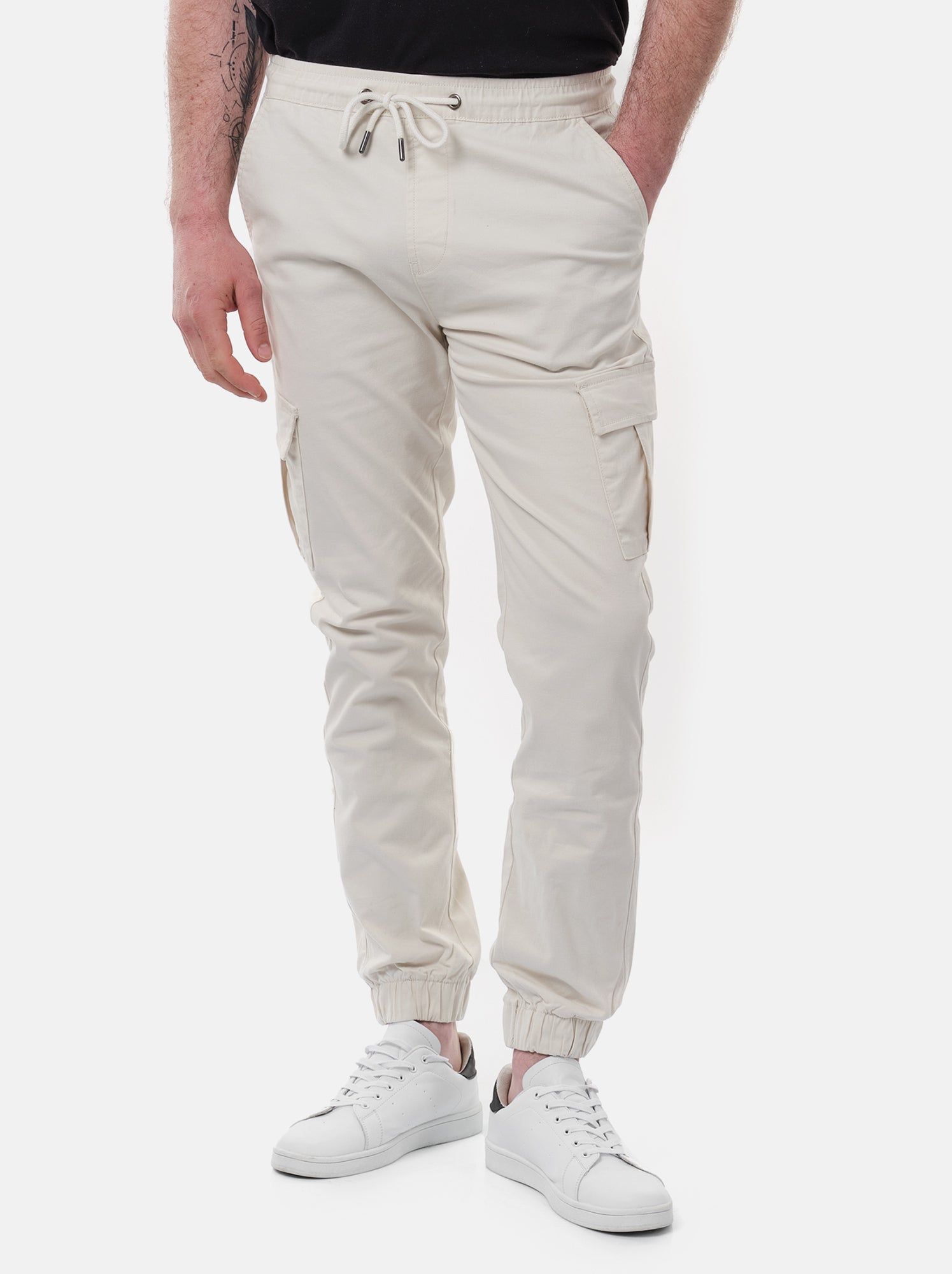 Pantalon cargo multi-poches - Ecru