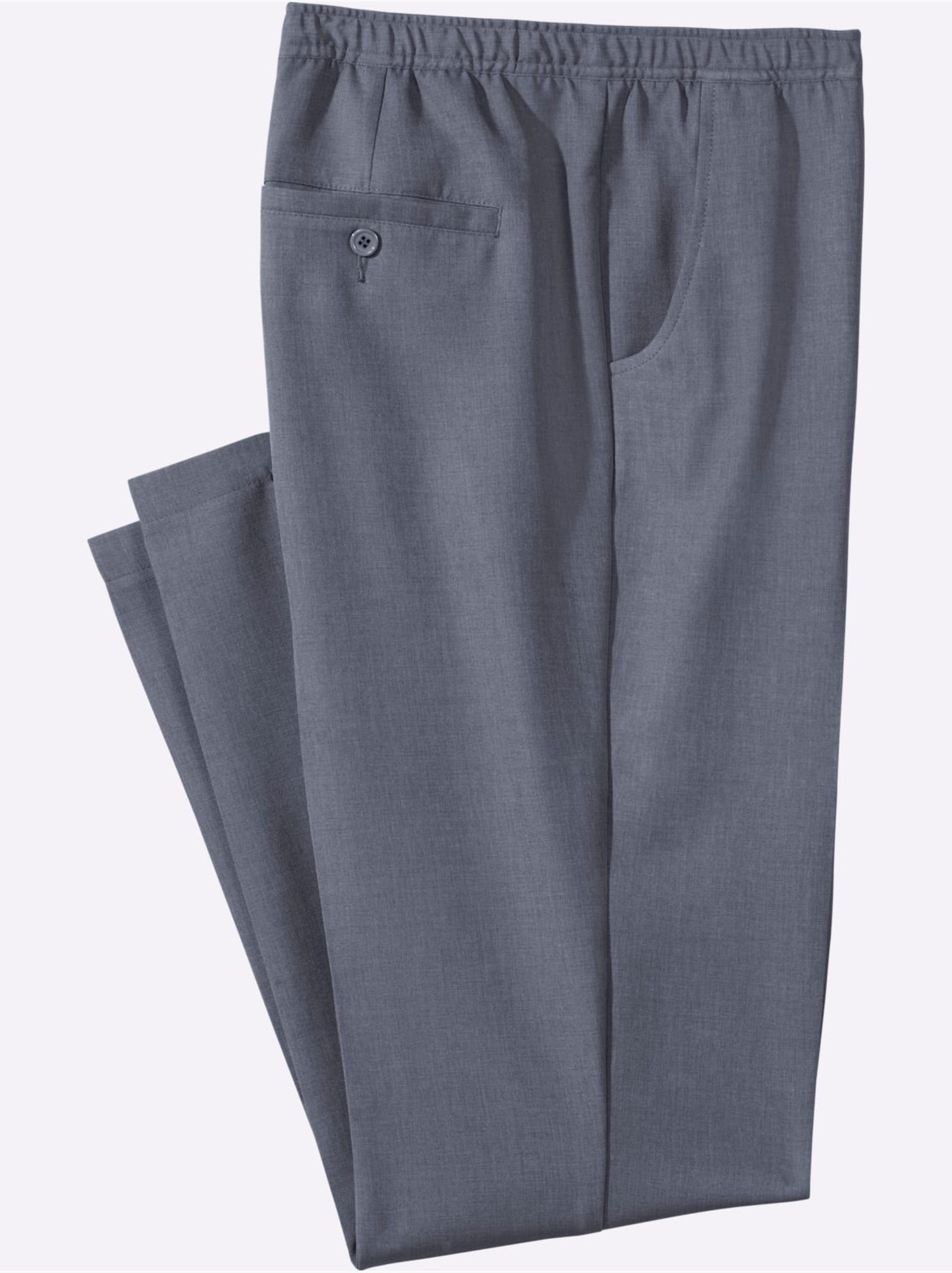 Pantalon Ceinture élastique Confortable - Taille Standard - Moda Vilona - Gris chiné
