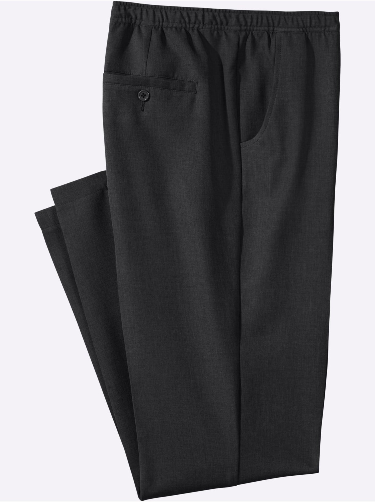 Pantalon Ceinture élastique Confortable - Taille Standard - Moda Vilona - Noir