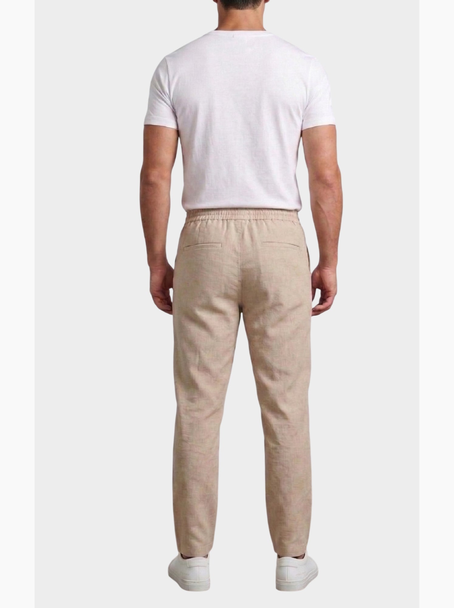 Pantalon chic décontracté à cordon - Marron