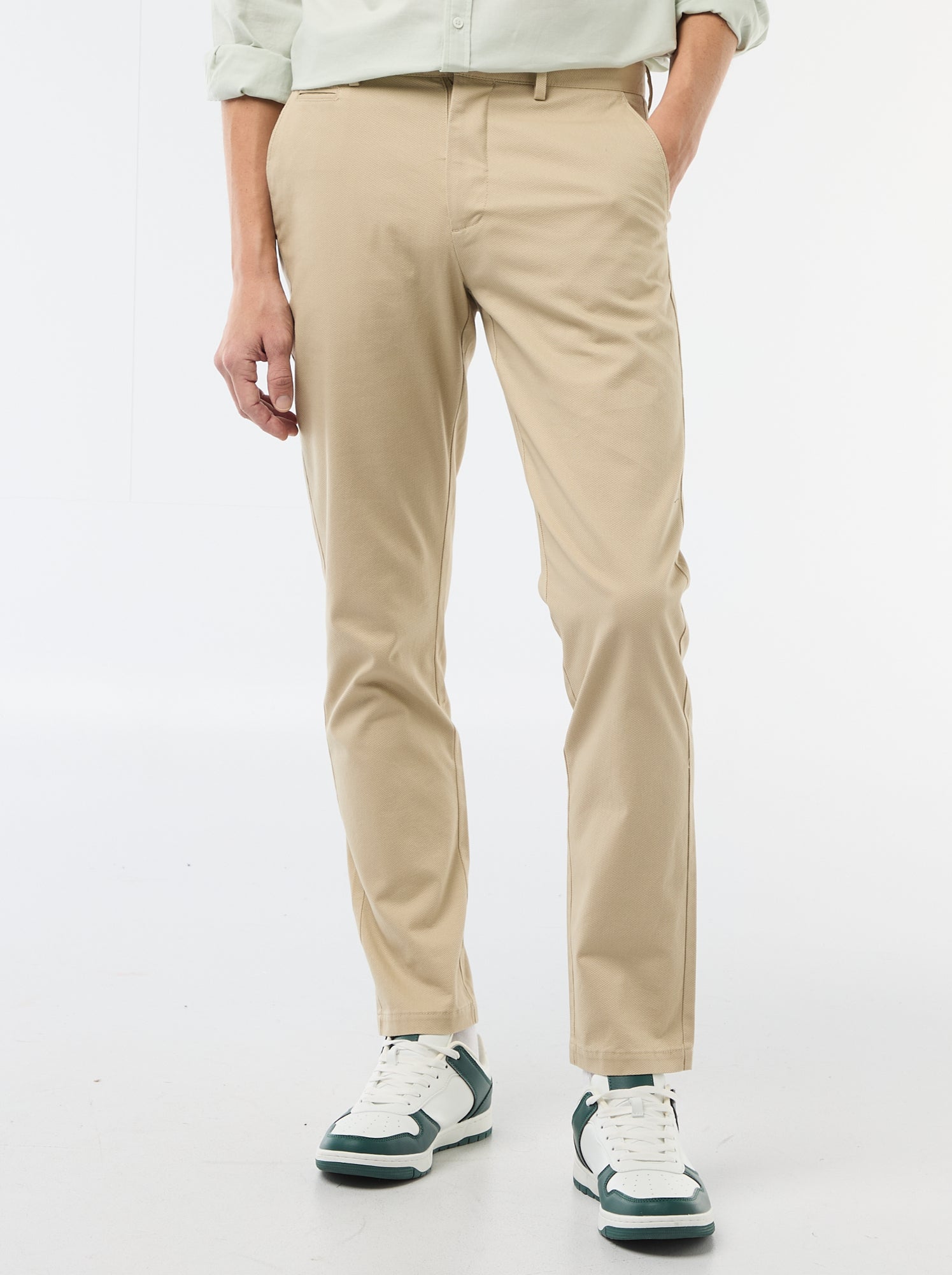Pantalon chino en twill - Beige