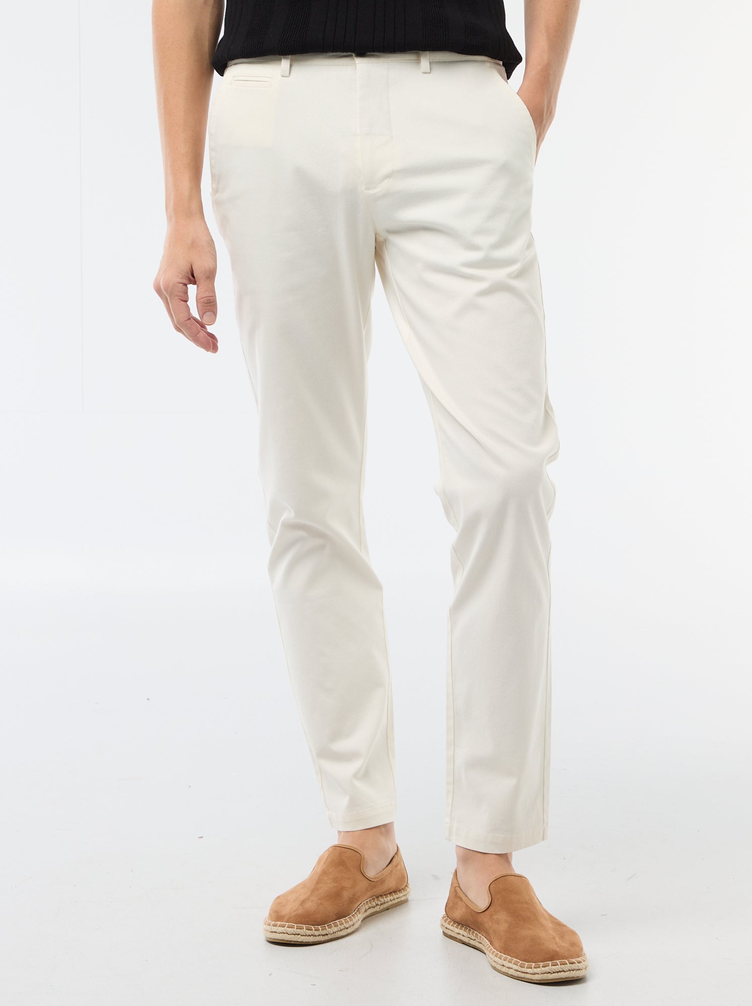 Pantalon chino en twill - Blanc